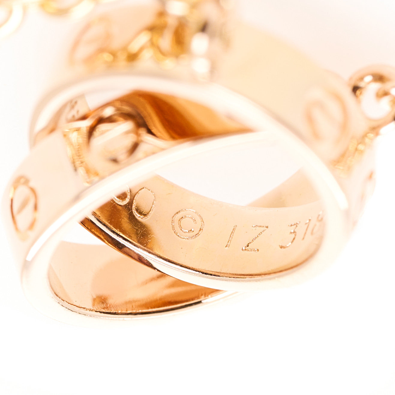 18K Pink Gold Interlocking LOVE Necklace