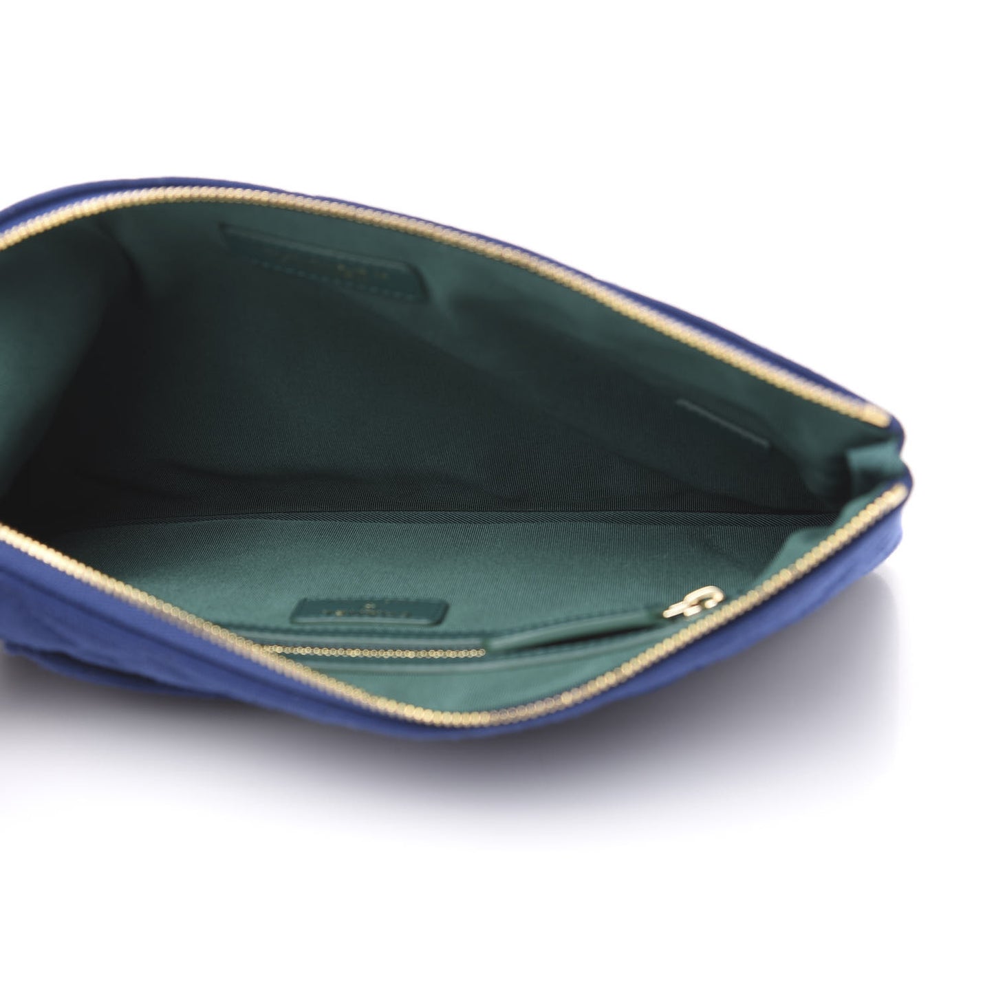 Jersey Quilted Medium Cosmetic Case Blue