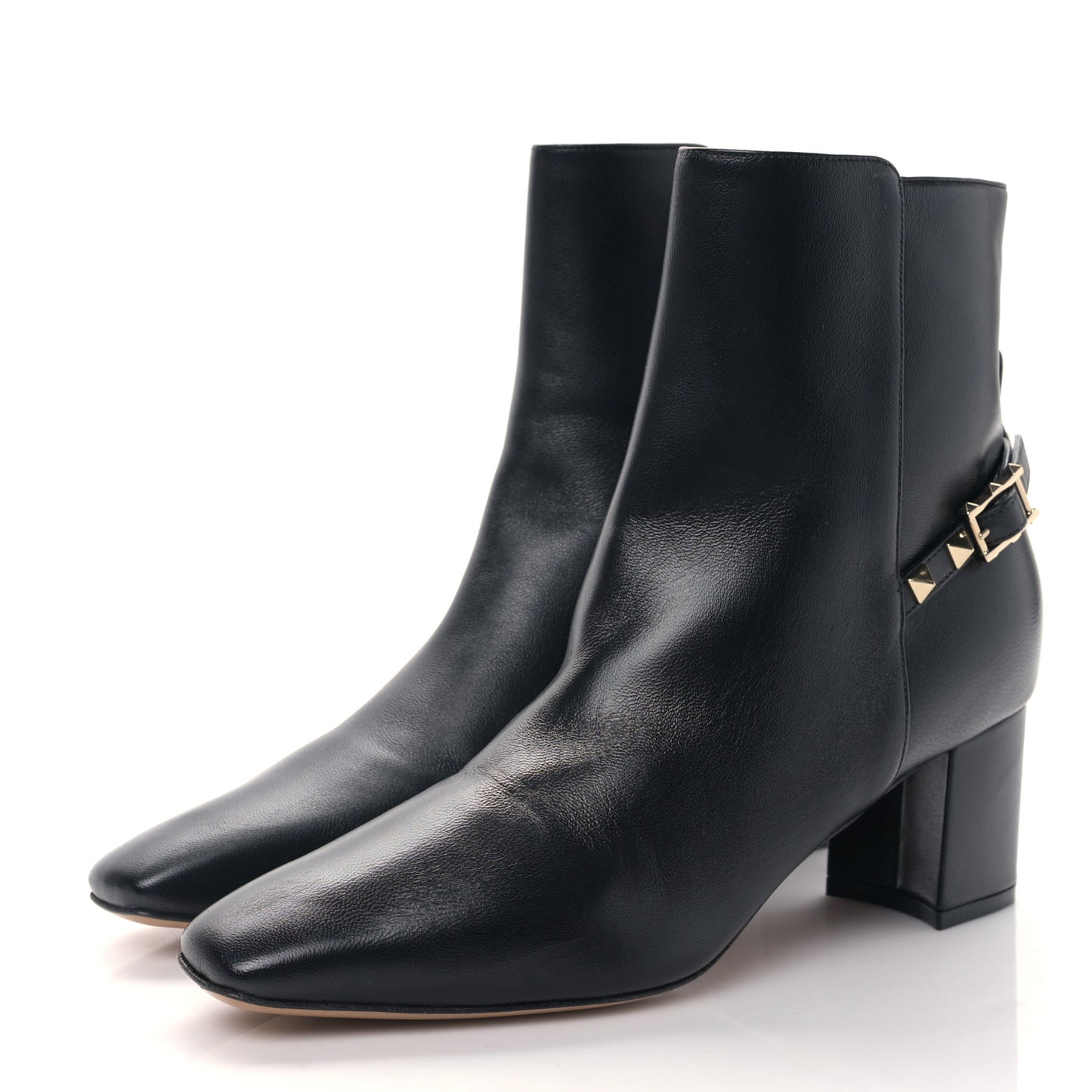 Nappa Rockstud 40mm Ankle Boots 37 Black