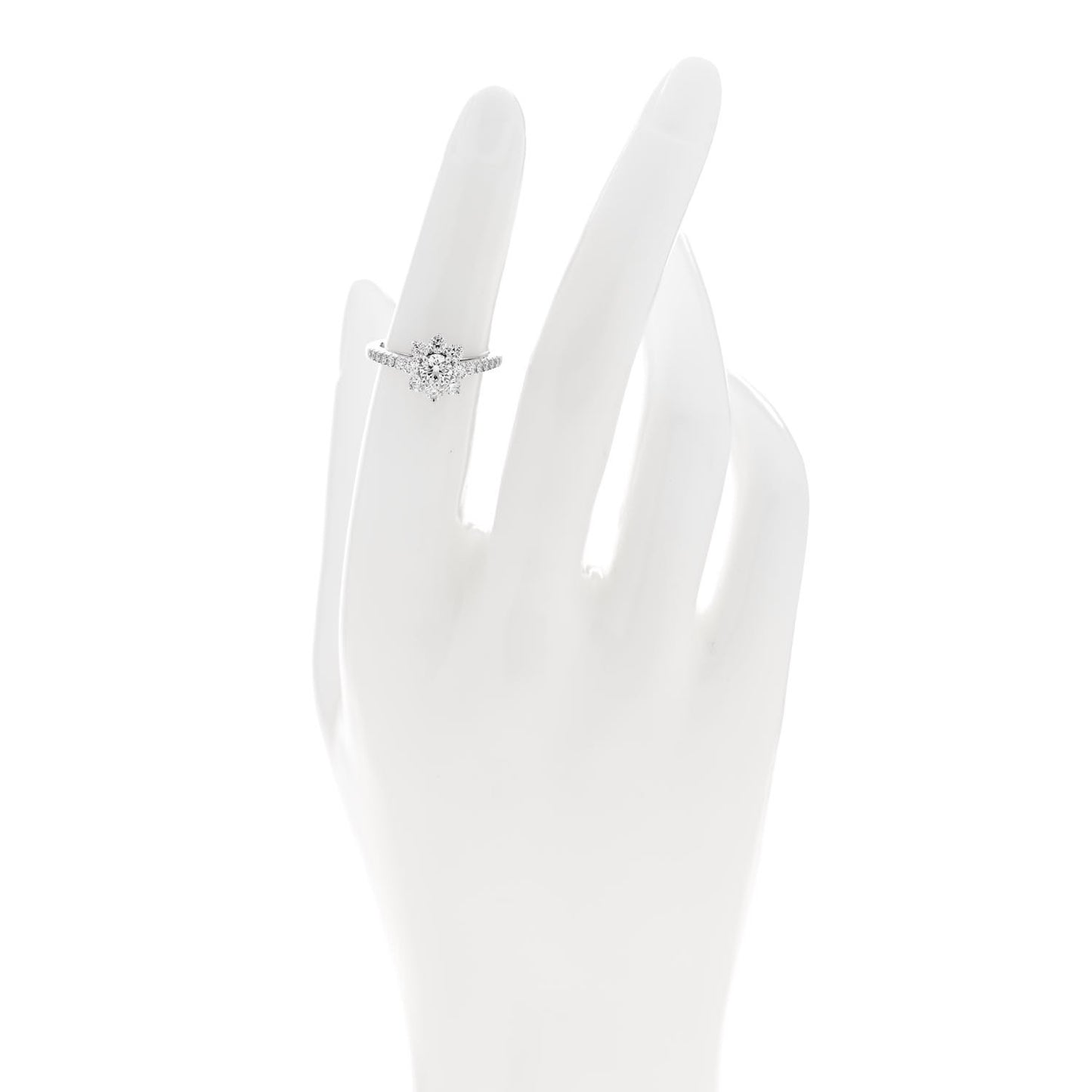 Platinum Diamond Petite Sunflower Ring 49 4.75