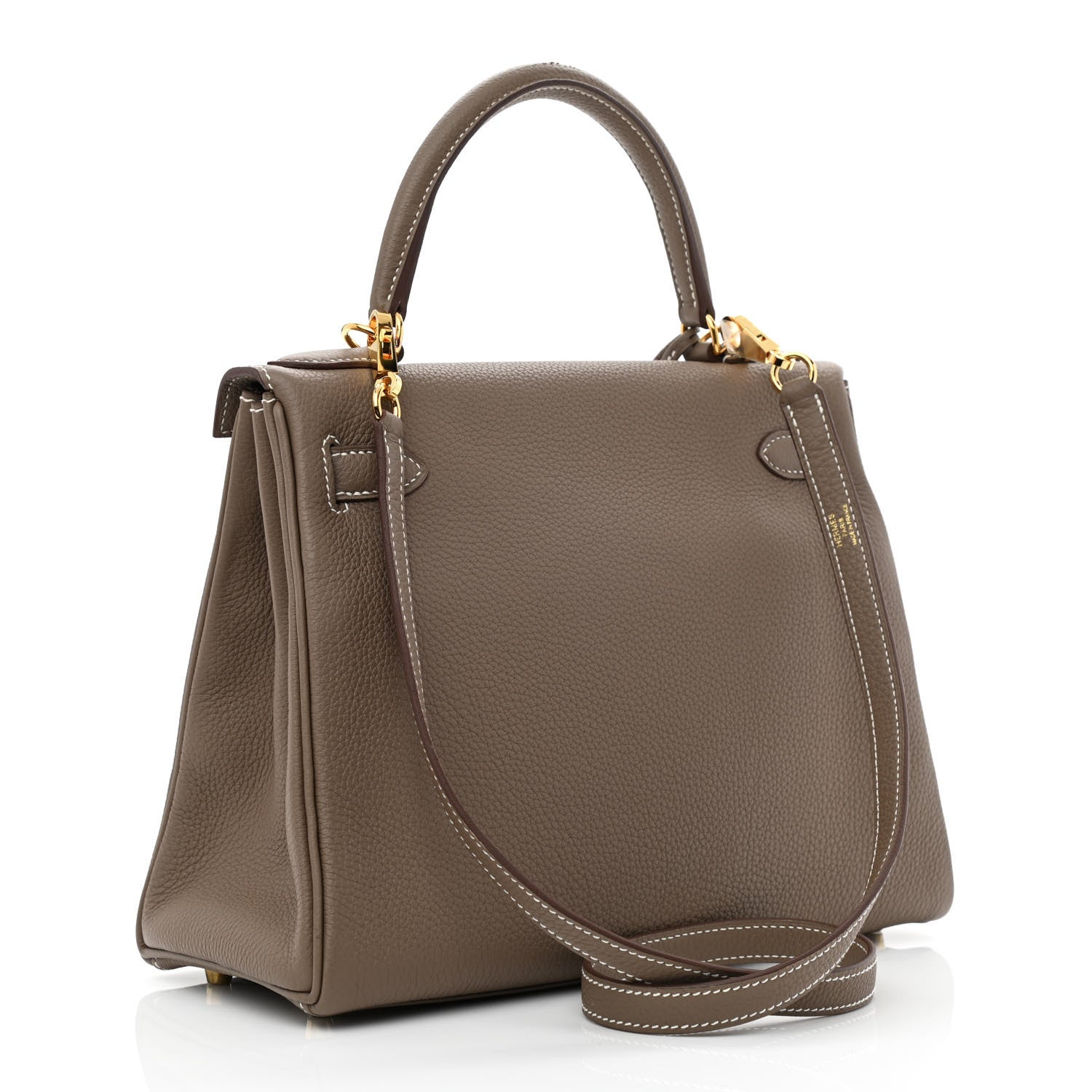 Hermes Togo Kelly Retourne 28 Etoupe 3 of 12