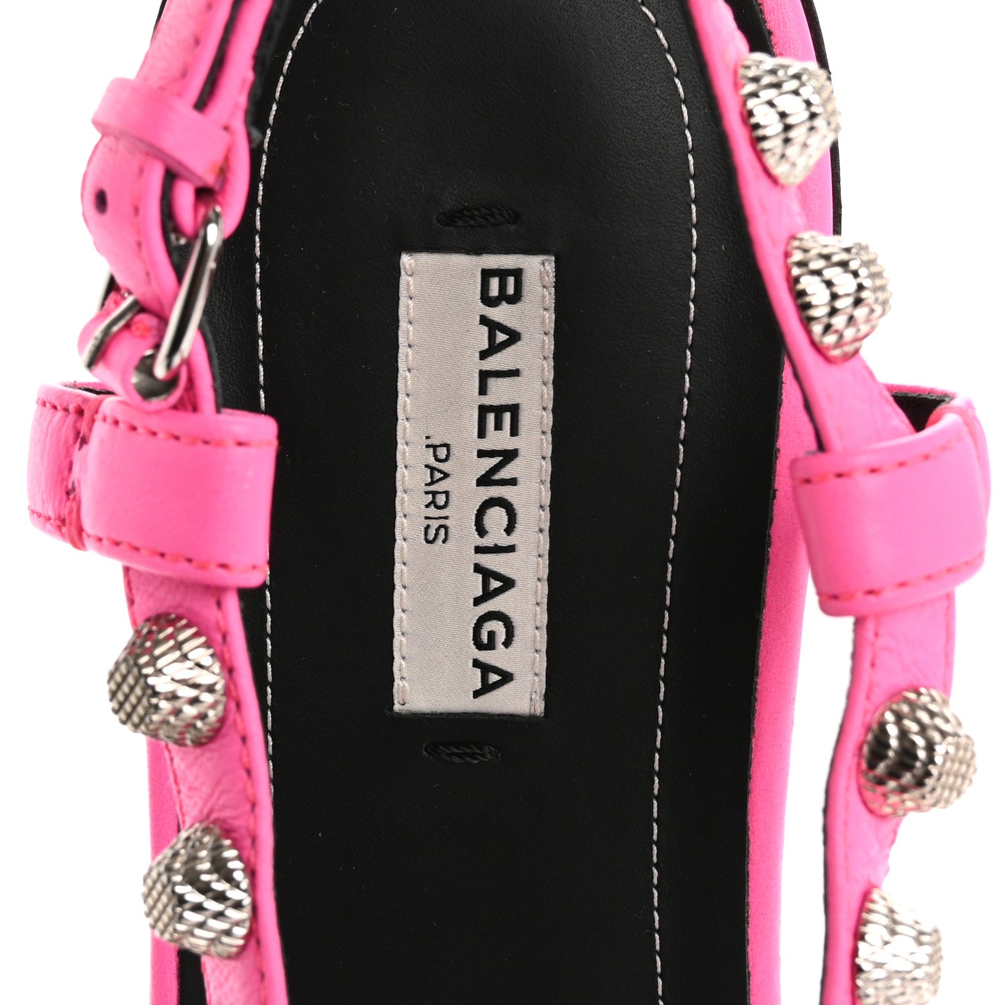 Agneau Arena Cagole Flat Thong Sandals 36.5 Rose Fluo