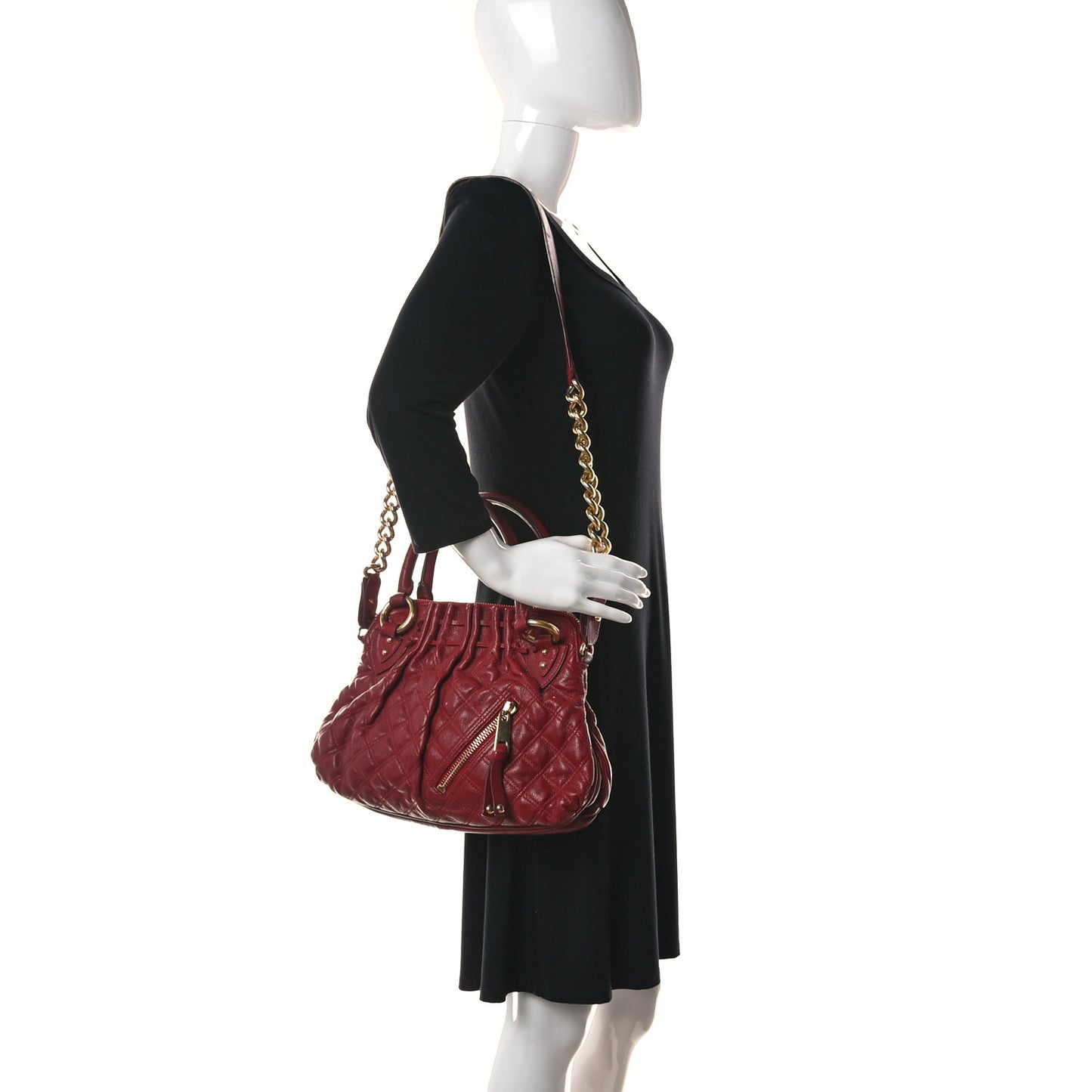 Lambskin Quilted Small Cecilia Red