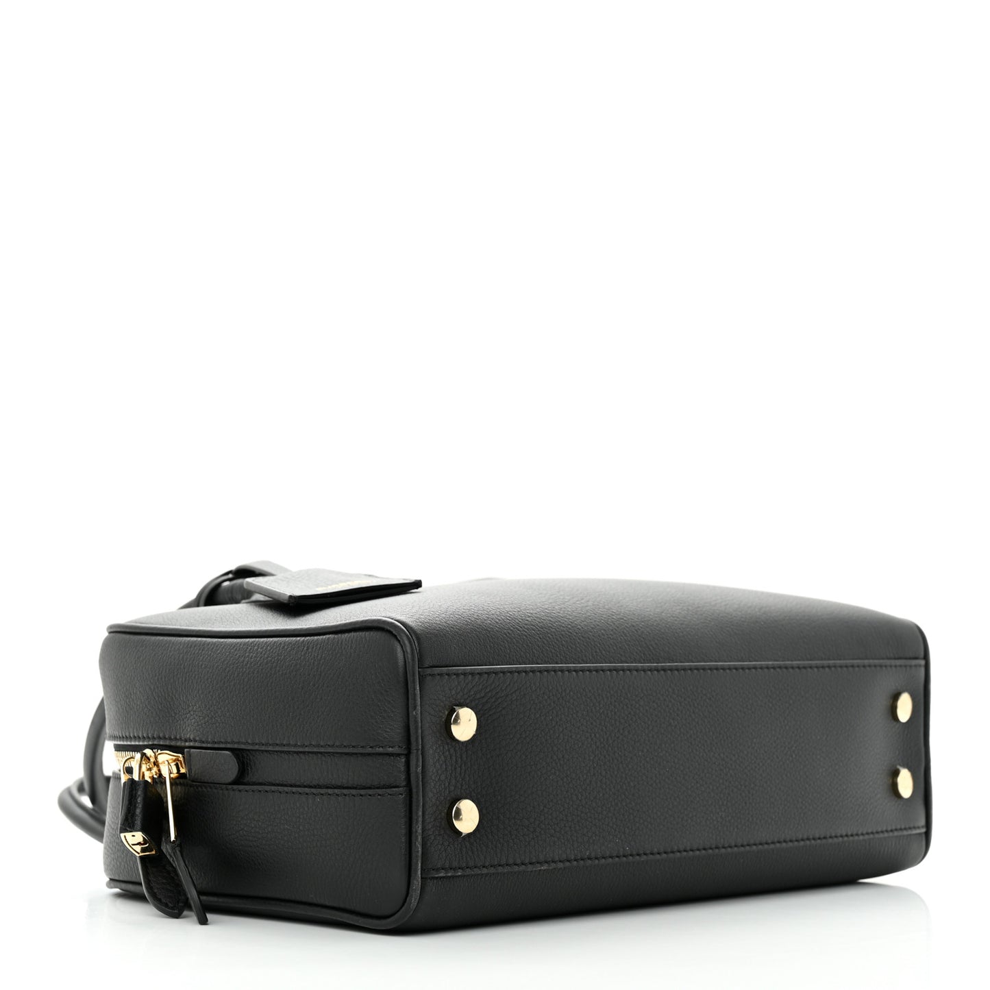 Soft Grain Calfskin Half Cube Bag Black