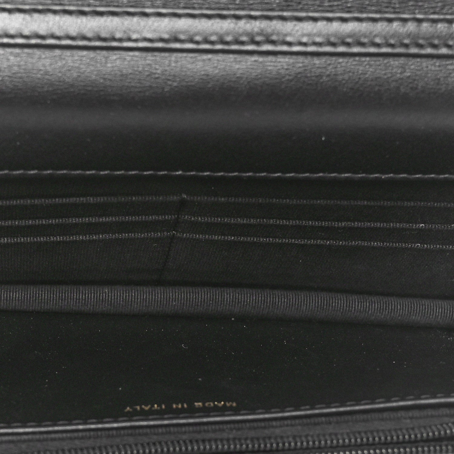 Chanel Shiny Aged Calfskin Enamel Logo Quilted Wallet On Chain WOC Black 5 of 10