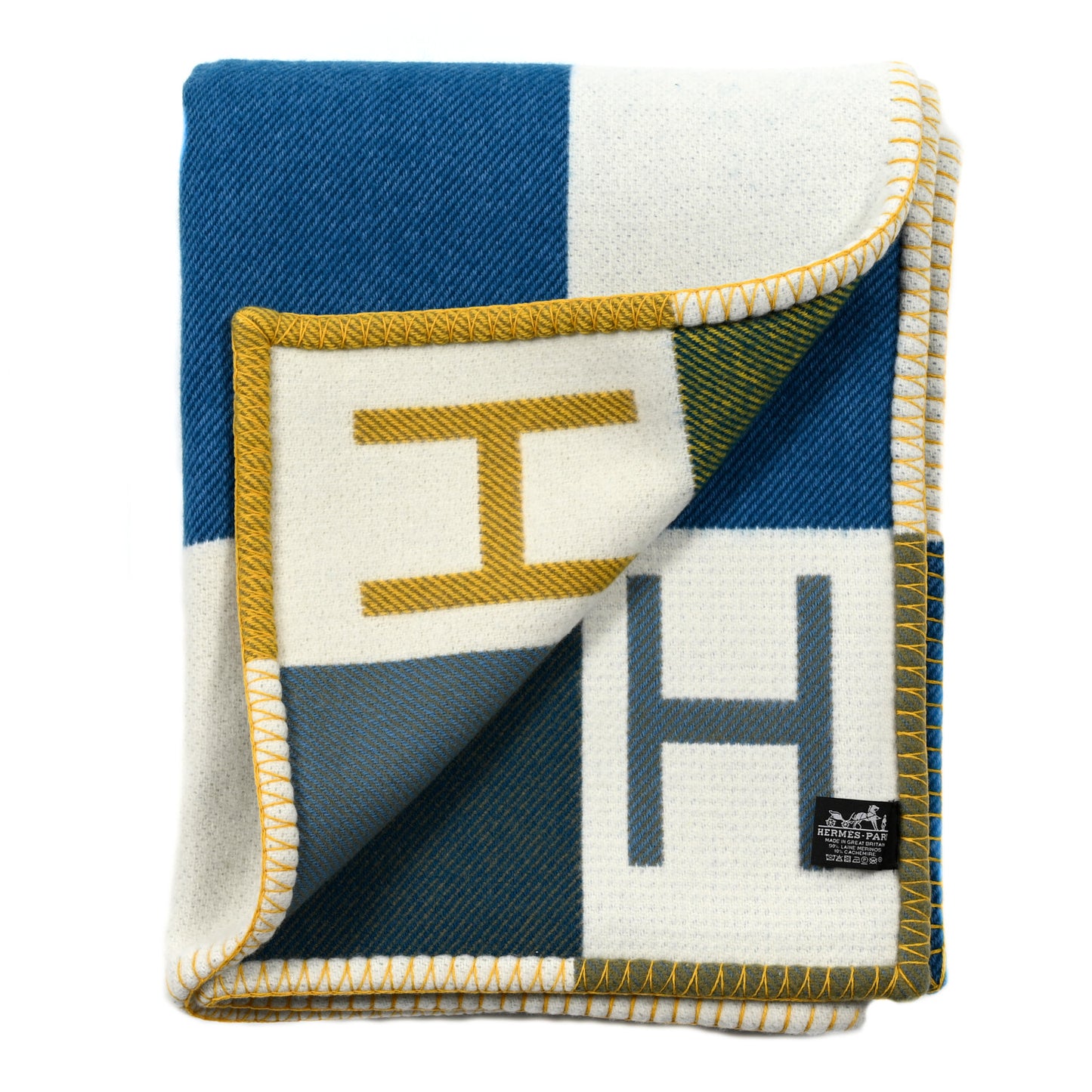 Wool Cashmere Avalon Vibration Blanket Outremer