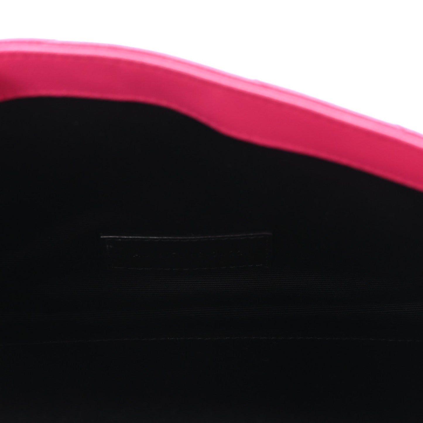 Grain De Poudre Matelasse Chevron Monogram Envelope Clutch Fuchsia