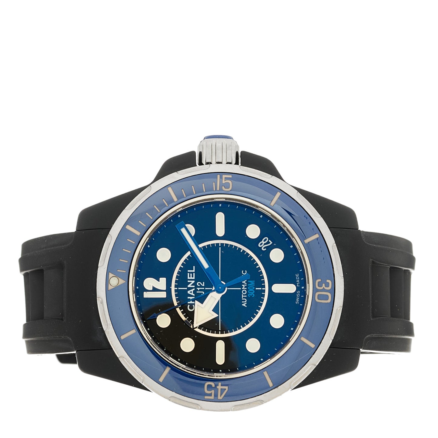 Stainless Steel Ceramic Rubber 38mm J12 Marine Automatic Watch Black