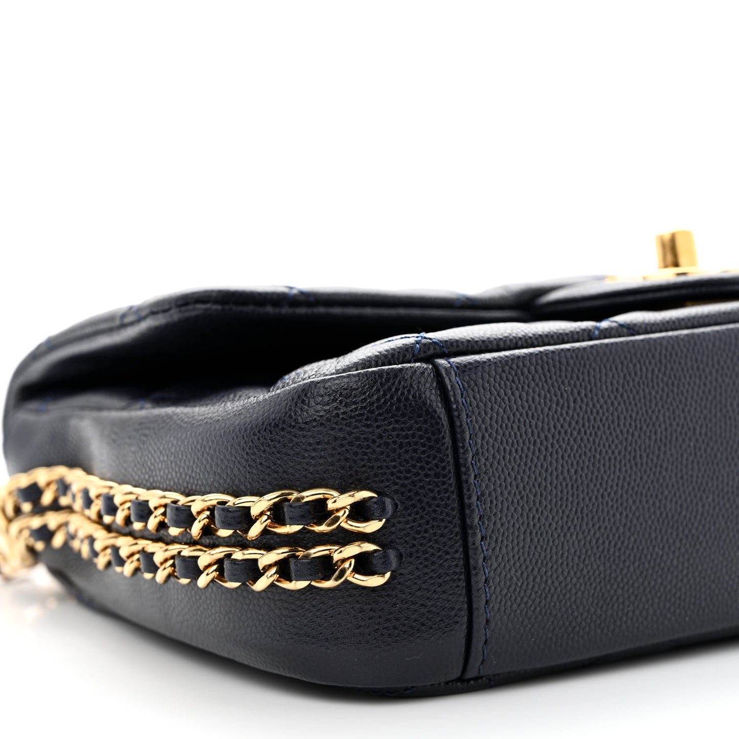 Caviar Quilted Mini CC You Flap Navy