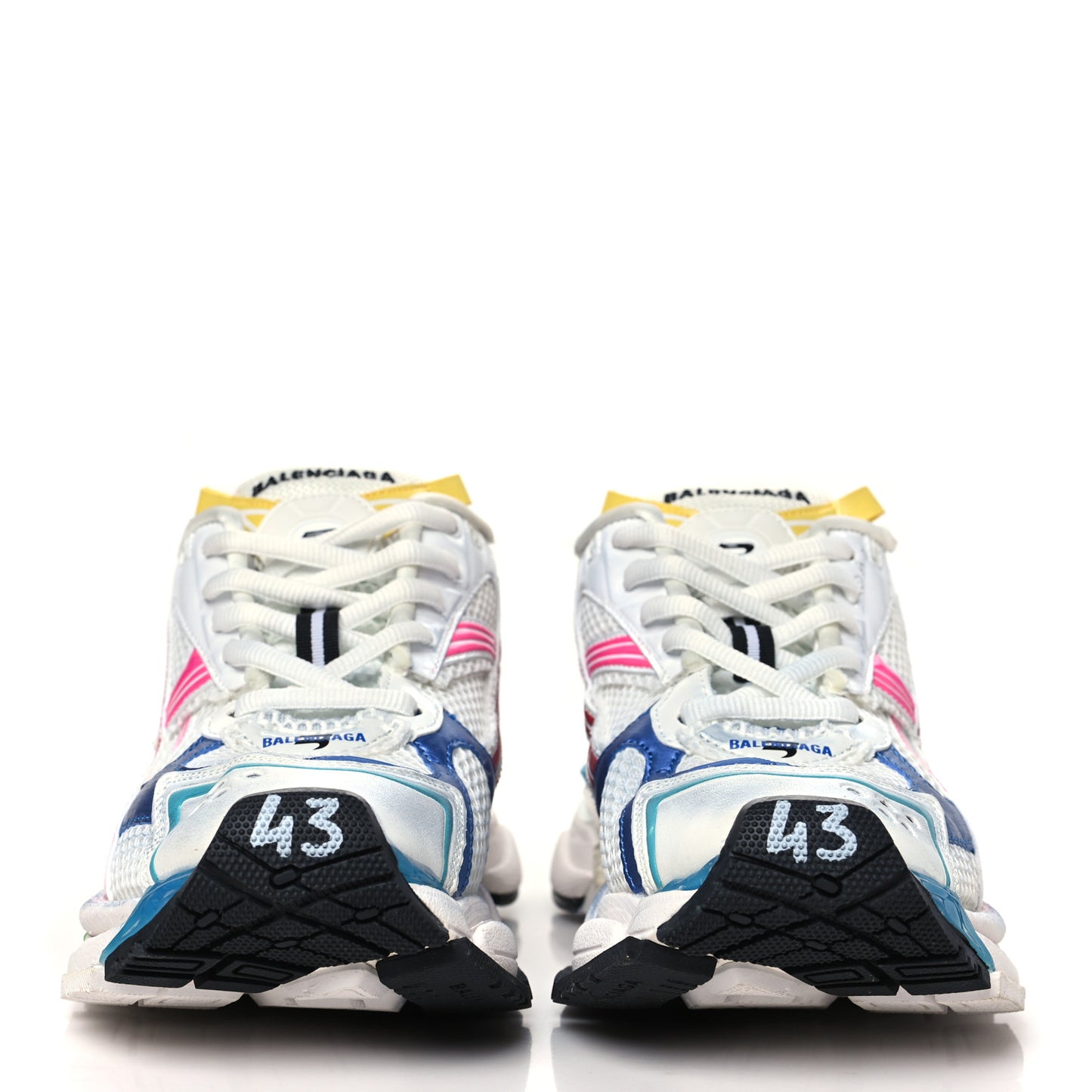 Mesh Rubber Distressed Mens Runner Sneakers 43 Multicolor