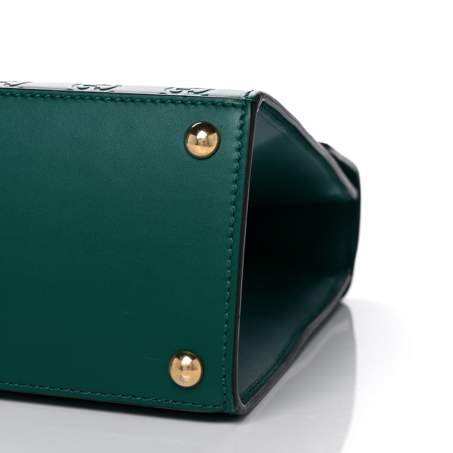 Guccissima Signature Medium Padlock Top Handle Bag Emerald