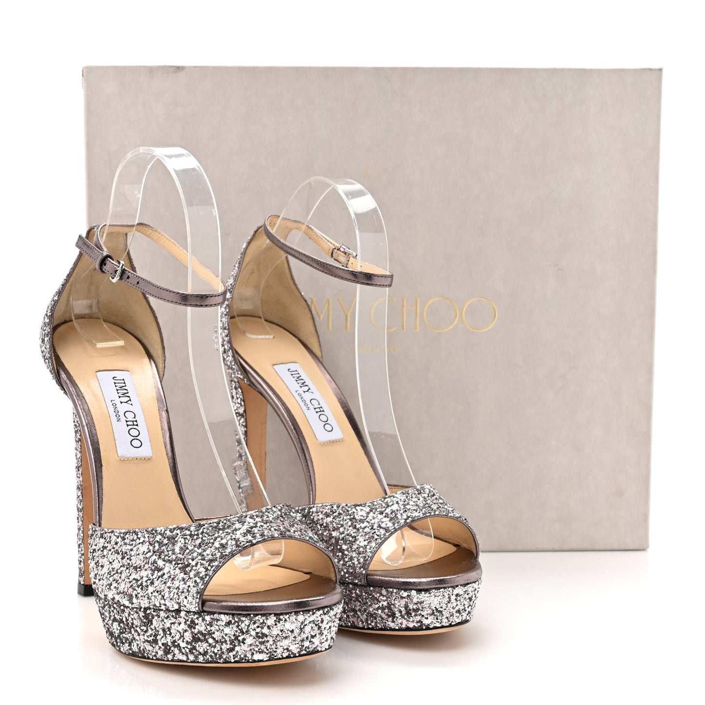 Coarse Glitter Fabric Pattie 130 Pumps 40.5 Light Lilac