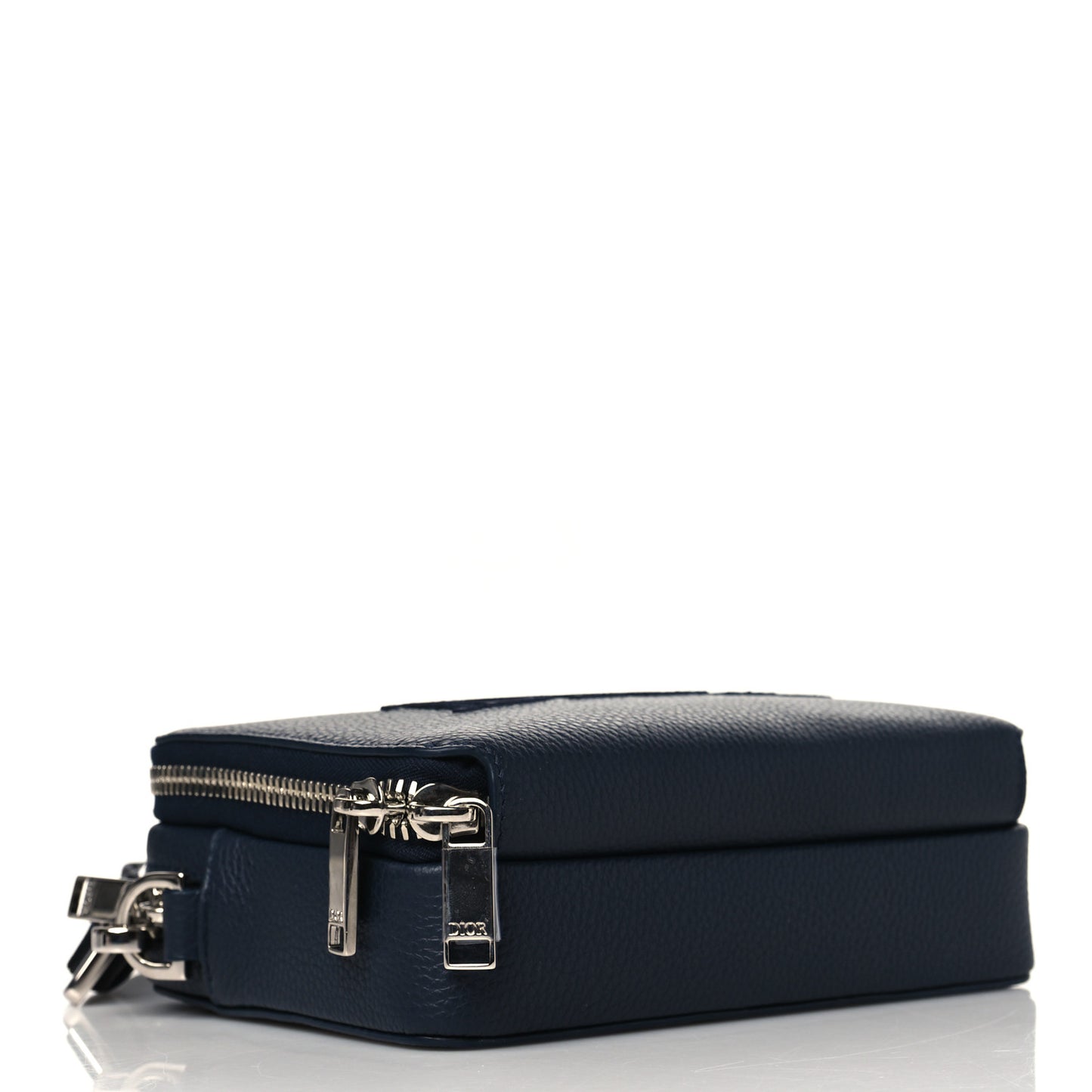 Grained Calfskin Pouch Navy Blue