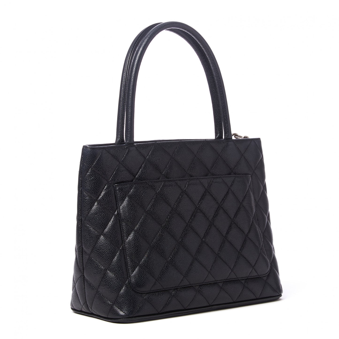 Caviar Quilted Medallion Tote Black