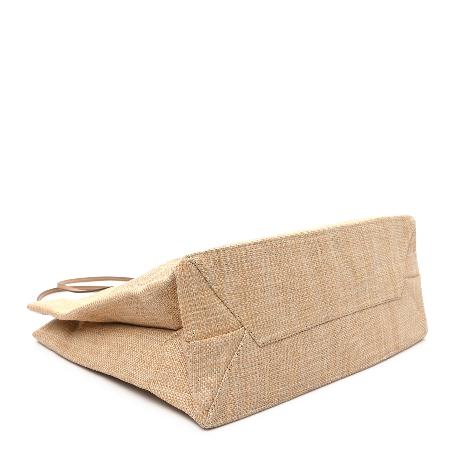 Raffia Logo Tote Naturale