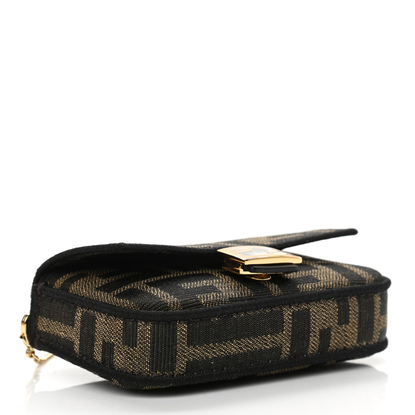 Fabric Jacquard FF 1974 Nano Baguette Charm Tobacco Moro Black