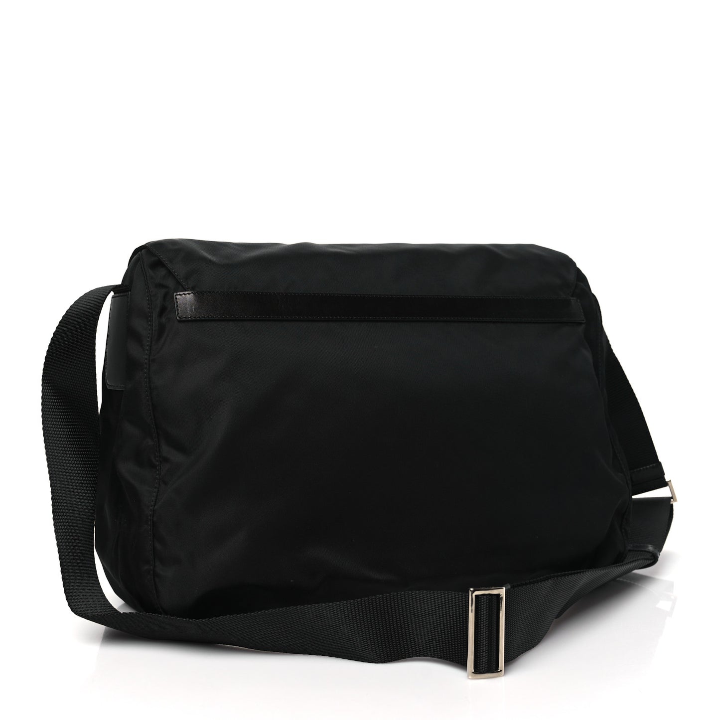 Nylon Vela Sport Messenger Bag Black