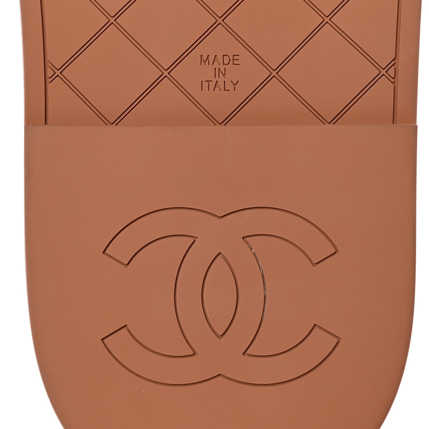 Chanel Lambskin Quilted CC Mules Sandals 38 Brown 6 of 9