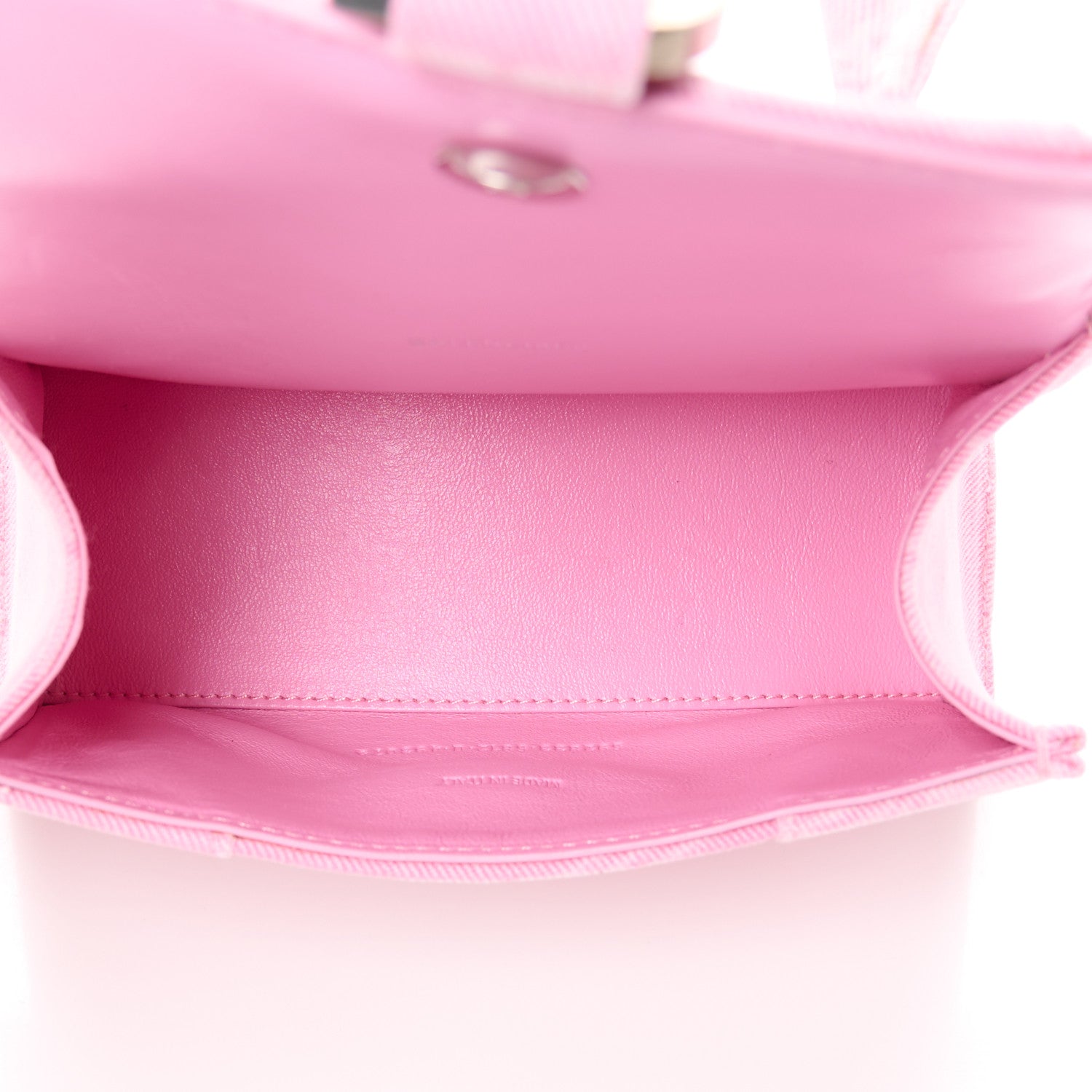 Balenciaga Washed Denim BB Monogram Hourglass Top Handle Bag XS Pink 5 of 11