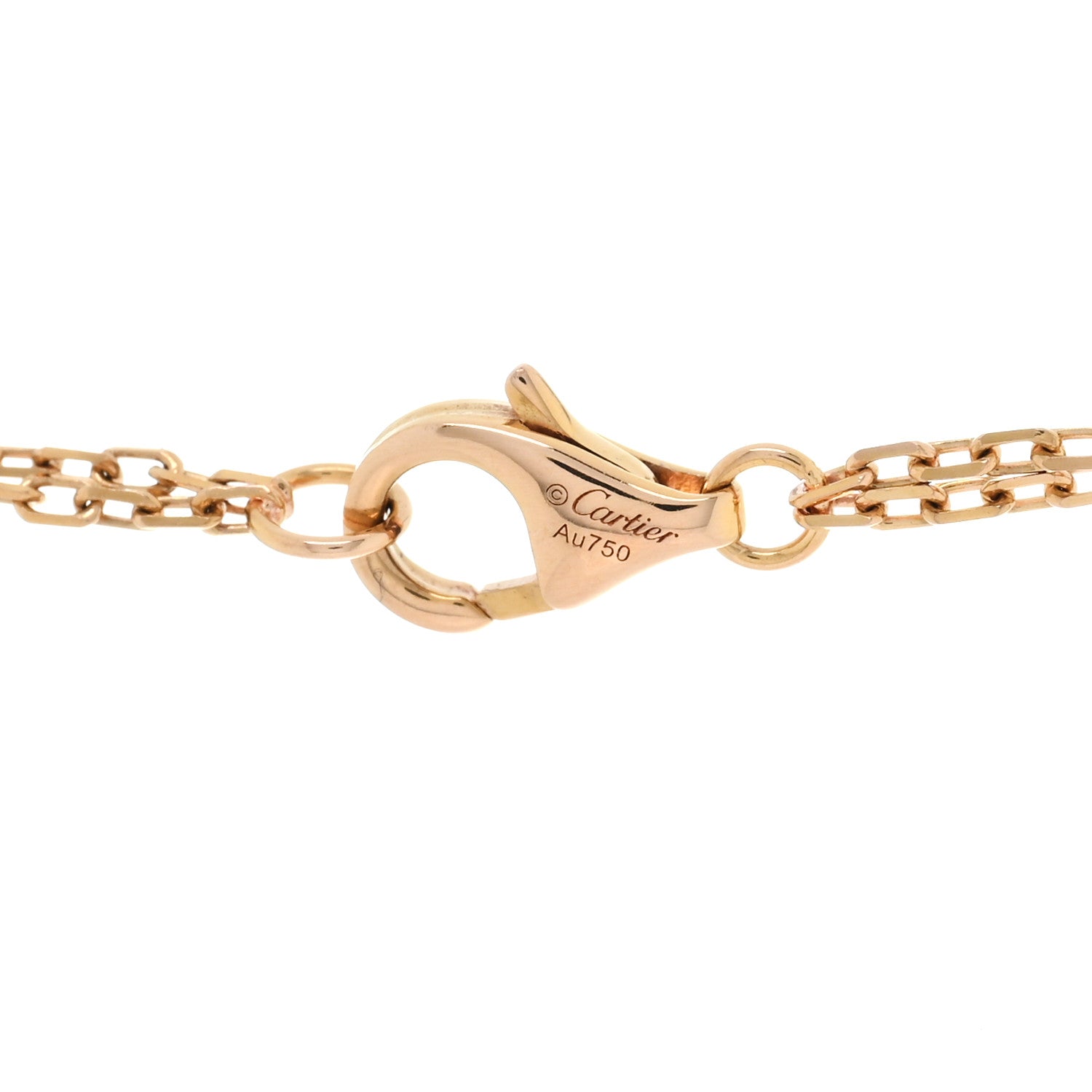 Cartier 18K Pink Gold 2 Diamond LOVE Necklace 4 of 4