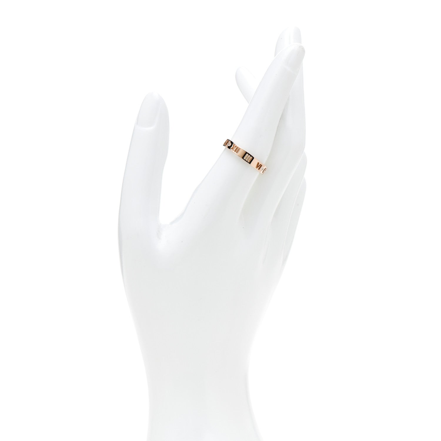 Tiffany 18K Rose Gold Diamond Atlas Pierced Ring 57 8 3 of 5