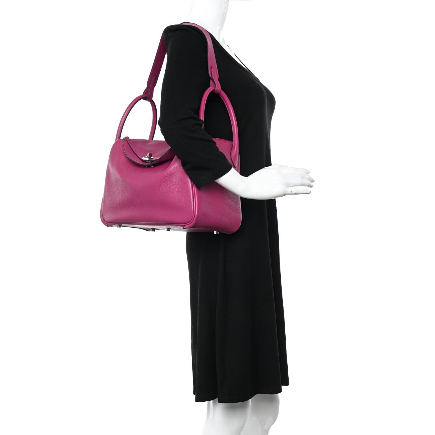 Hermes Evercolor Lindy 30 Rose Pourpre 2 of 10