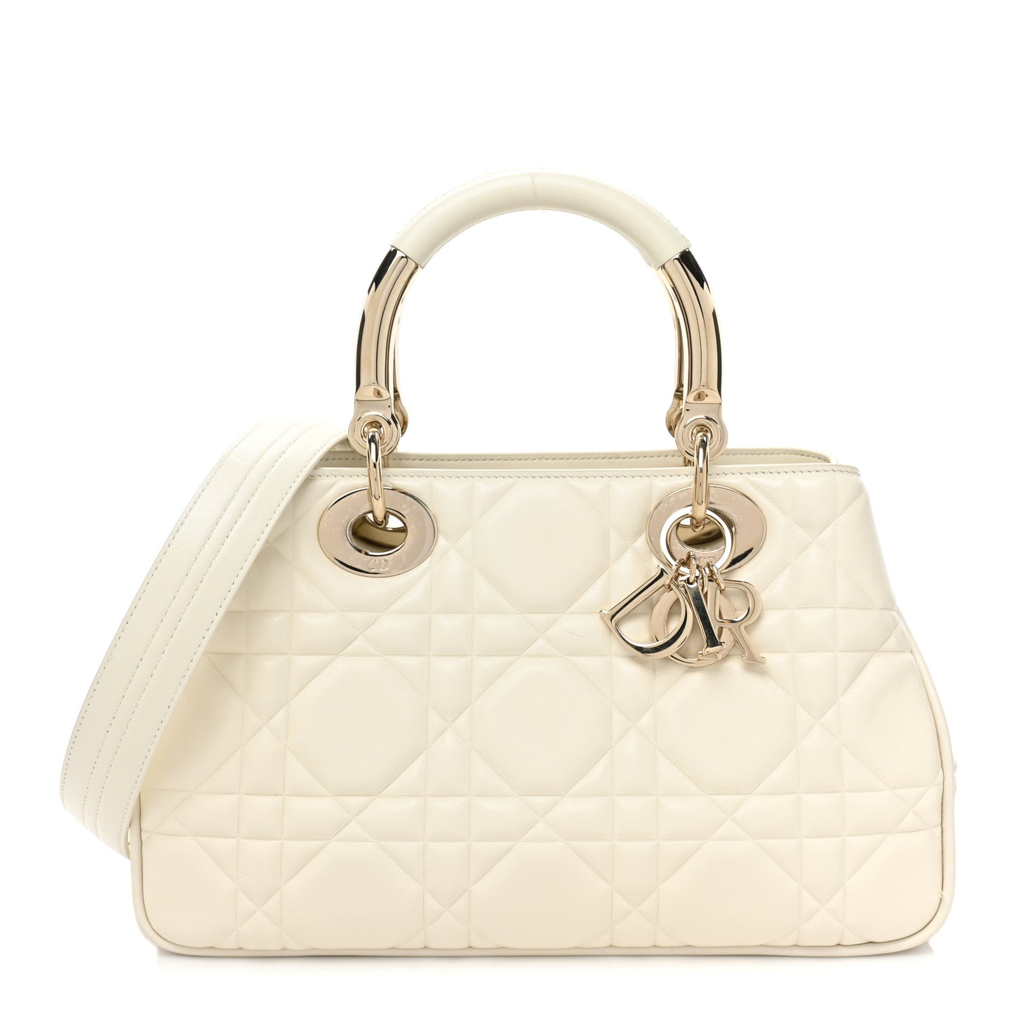 Calfskin Cannage Medium The Lady 95.22 White