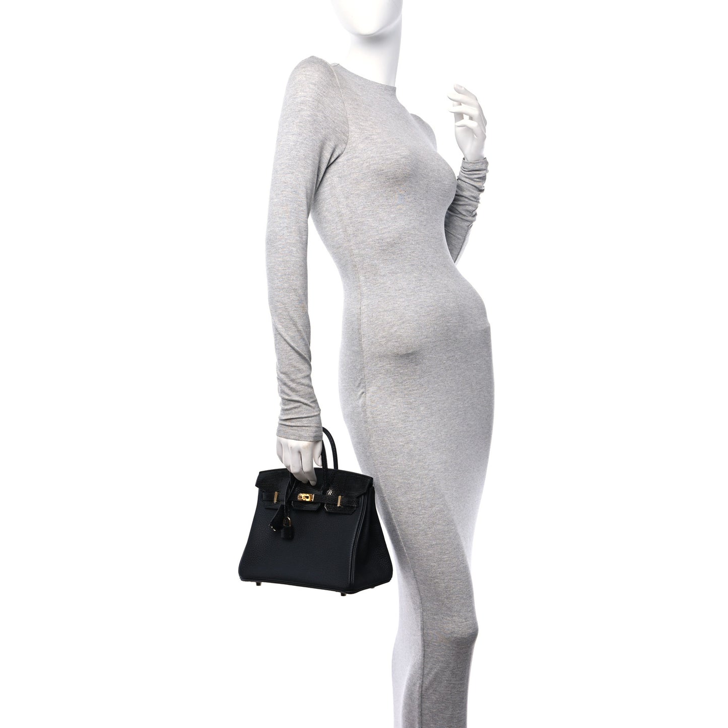 Togo Lizard Birkin Touch 25 Black