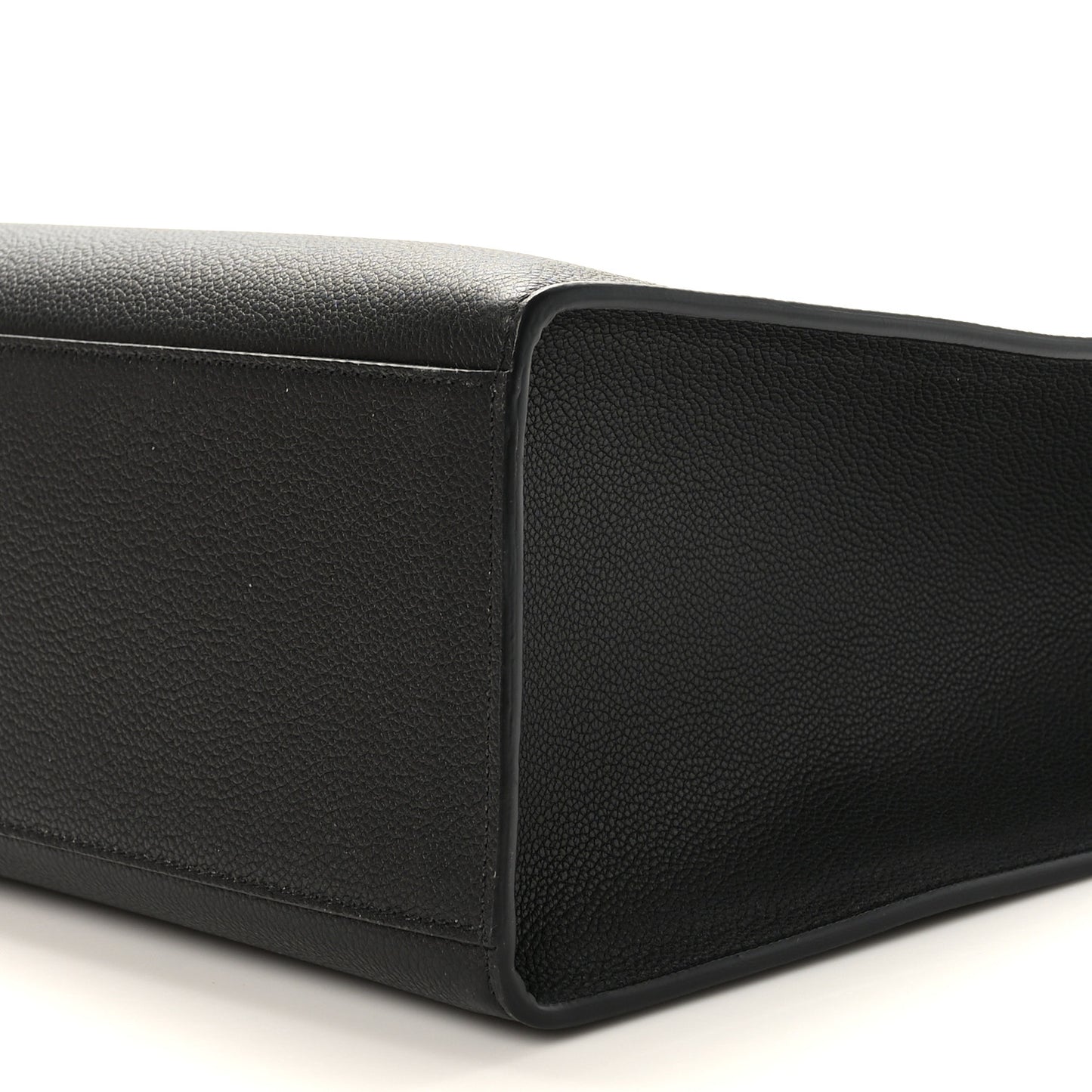 Vitello Cher Logo Embossed Medium Go To Shopper Tote Black