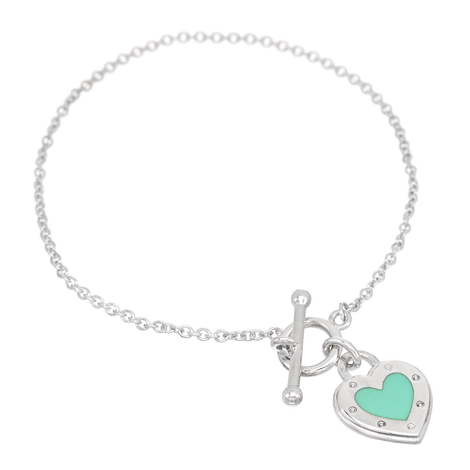 Tiffany Sterling Silver Enamel Return to Tiffany Love Heart Tag