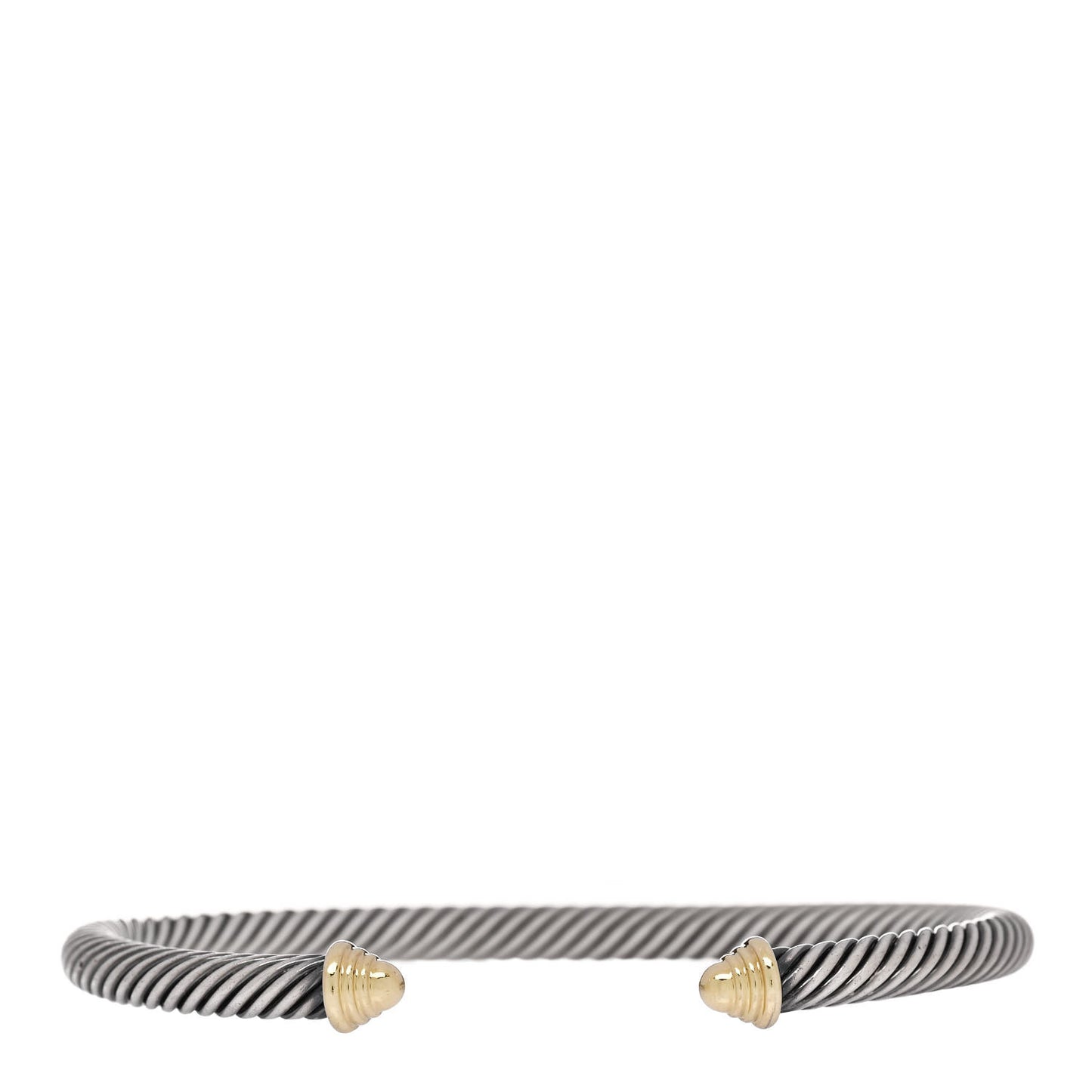 Sterling Silver 14K Yellow Gold 5mm Cable Classics Bracelet