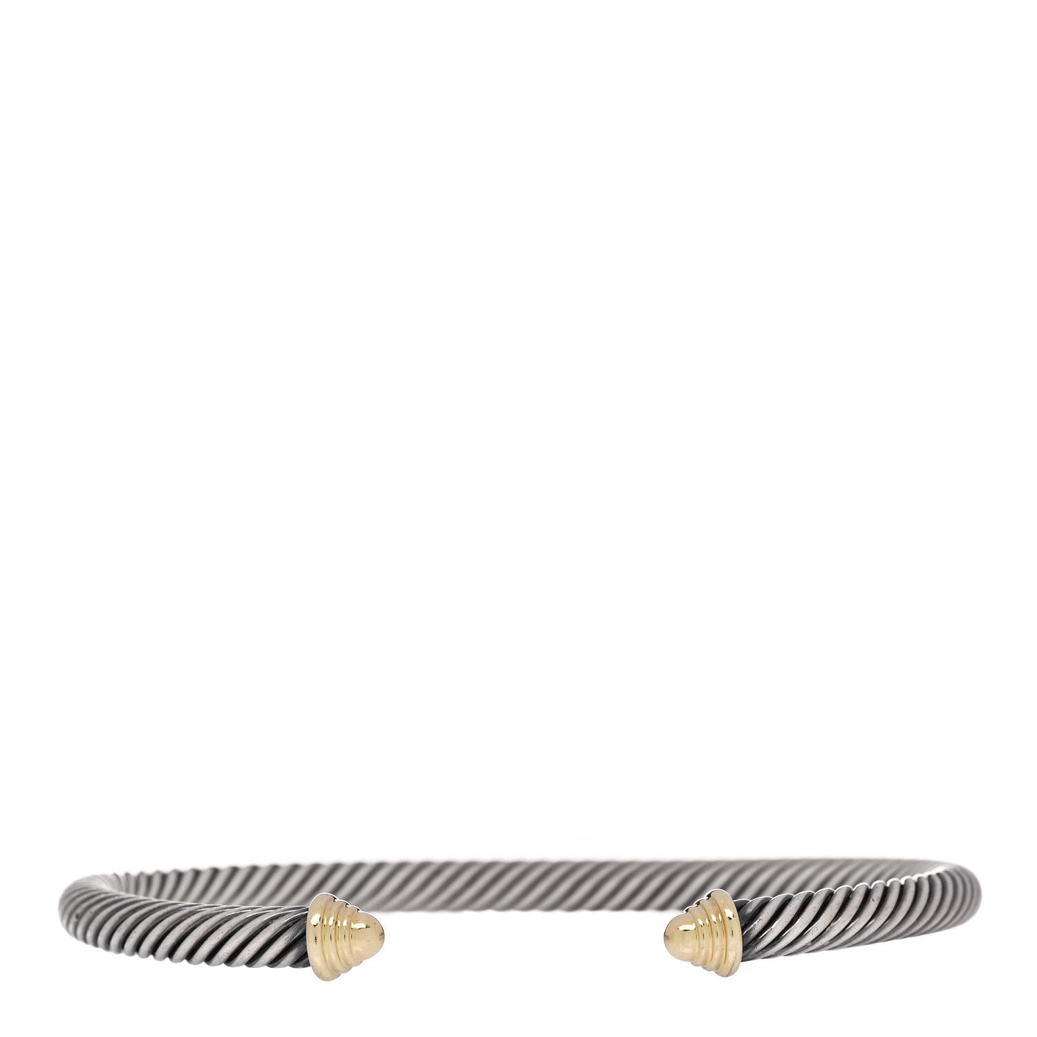 David Yurman Sterling Silver 14K Yellow Gold 5mm Cable Classics Bracelet 1 of 3