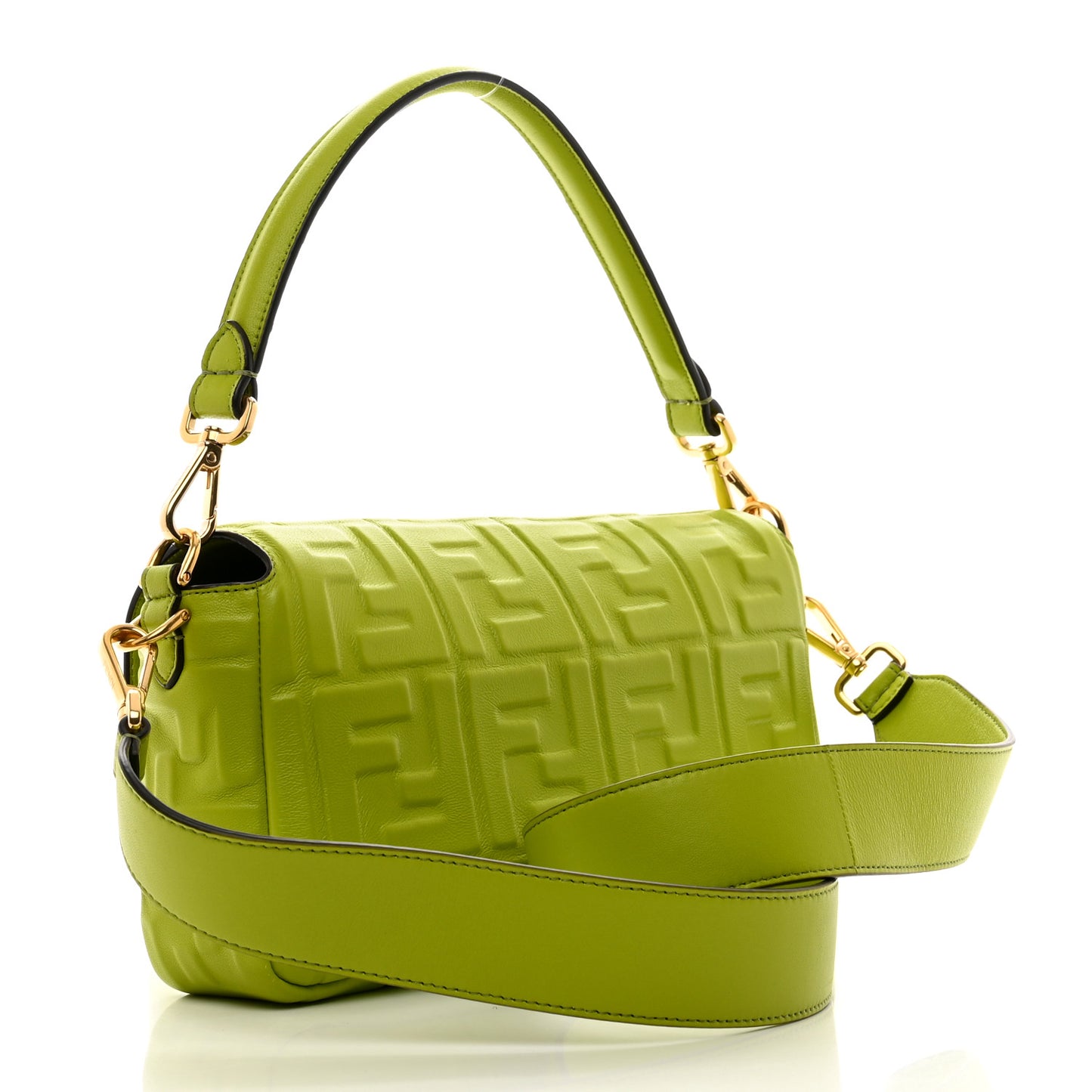 Nappa FF 1974 Embossed Baguette Wasabi