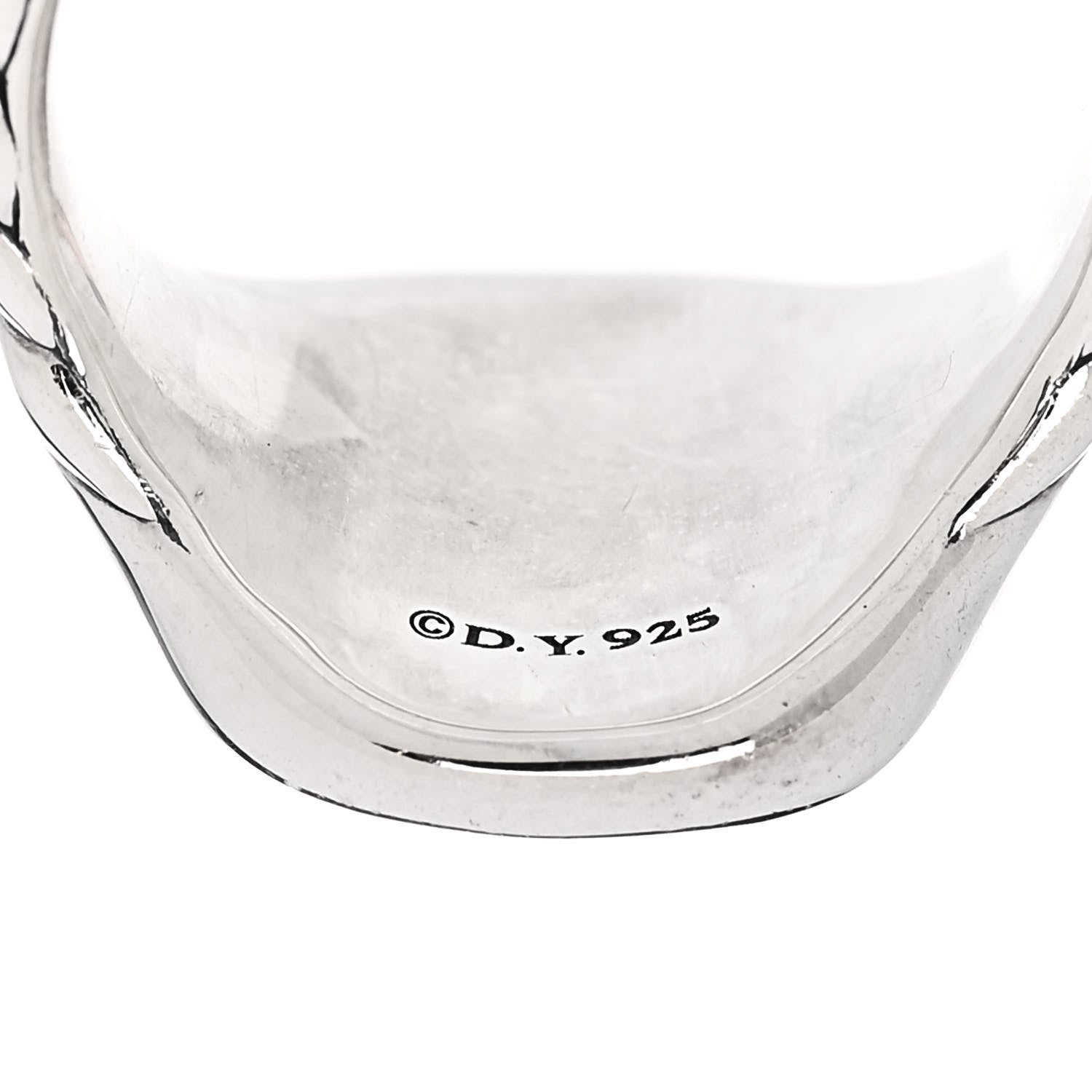 David Yurman Sterling Silver Diamond 14mm Initial K Pinky Ring 49 5 5 of 6