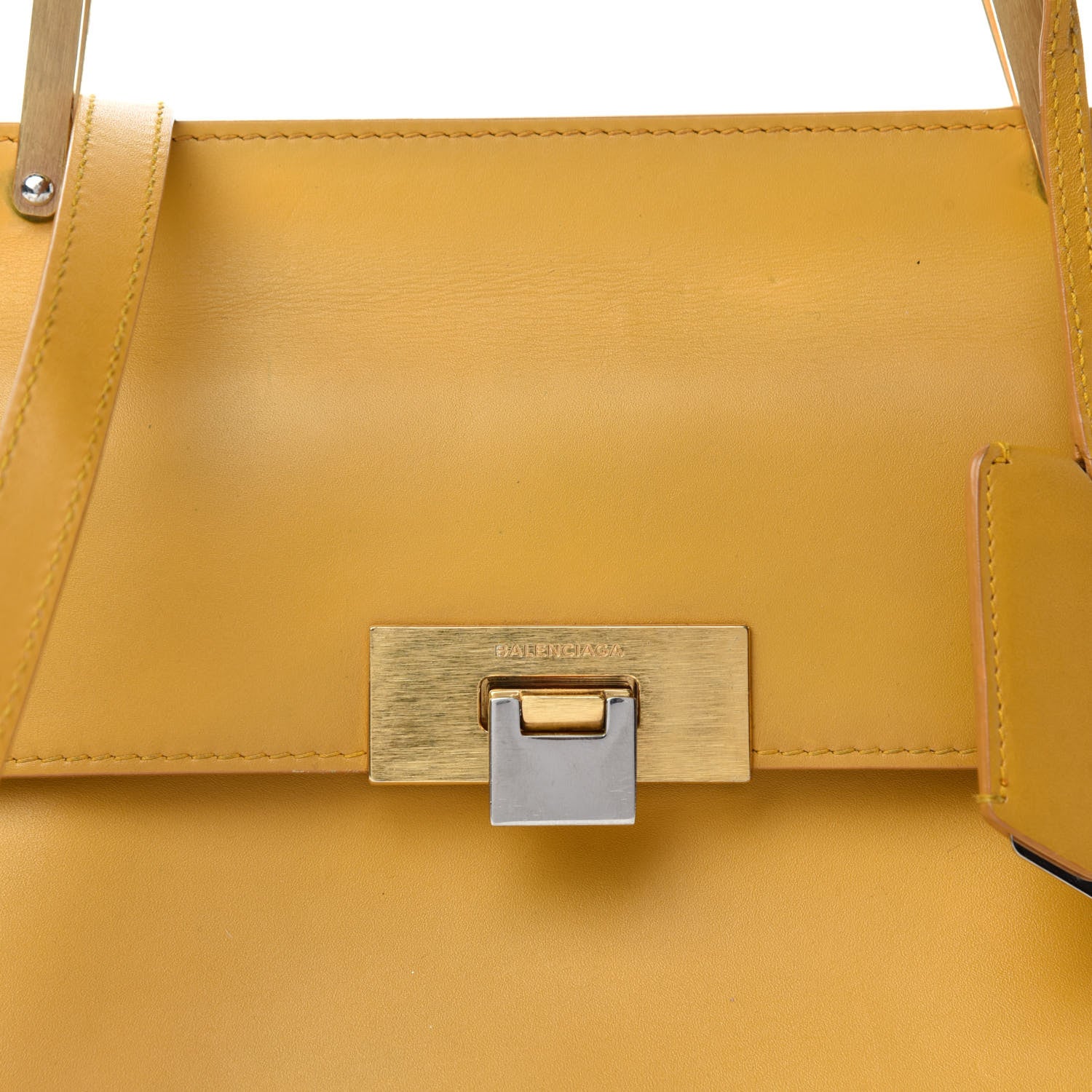 Balenciaga Calfskin Le Dix Cartable S Bag Jaune Citronnade 10 of 10