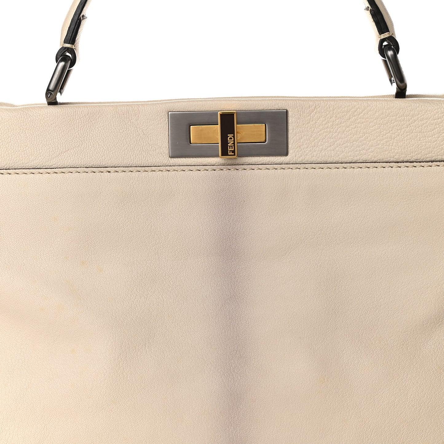 Goatskin Stingray Large Peekaboo Iconic Satchel White Pink