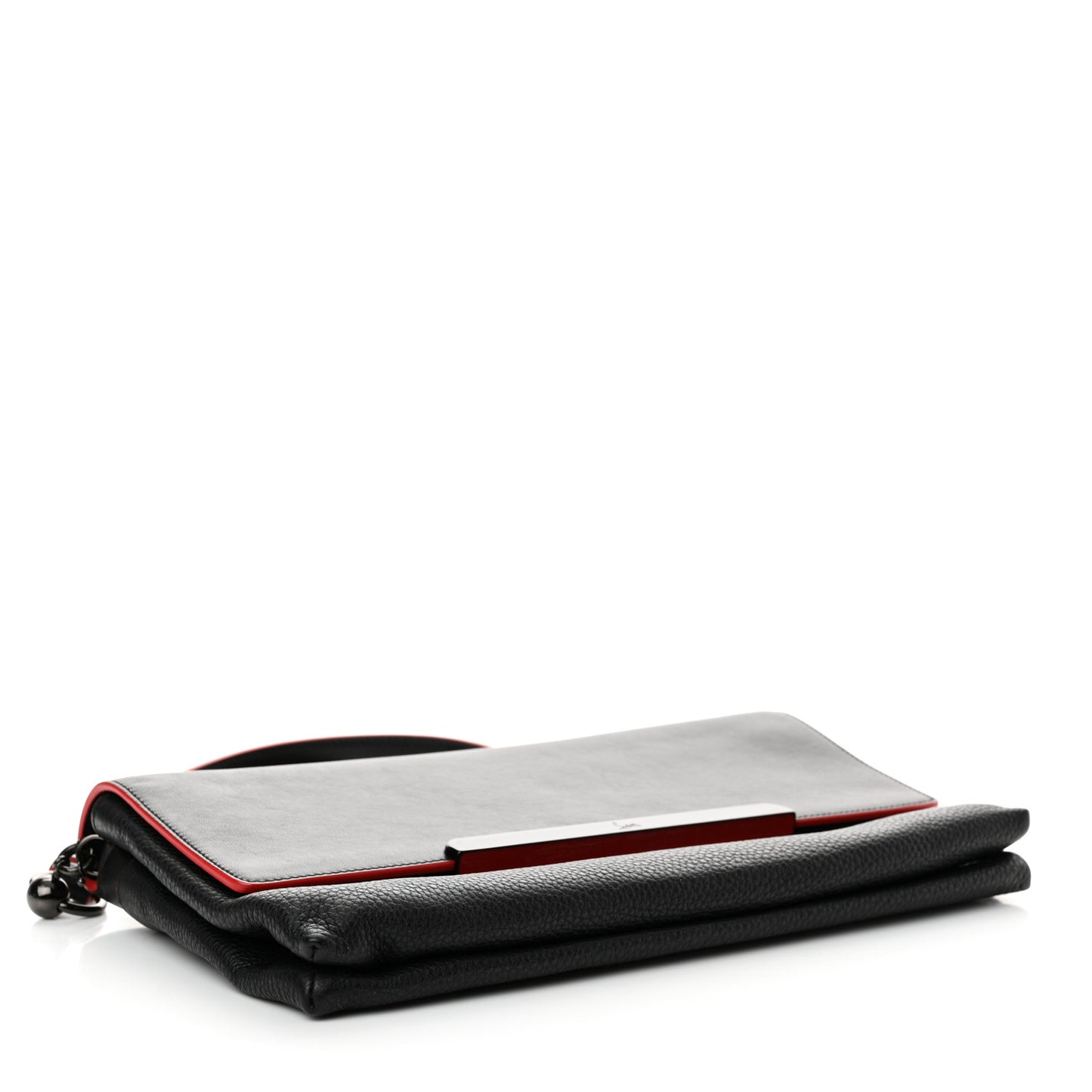 Calfskin Rougissime Flap Crossbody Clutch Black