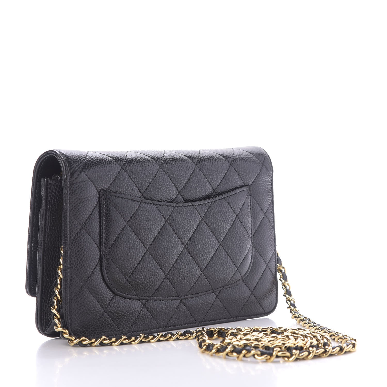 Chanel Caviar Quilted Wallet On Chain WOC Black 3 of 10