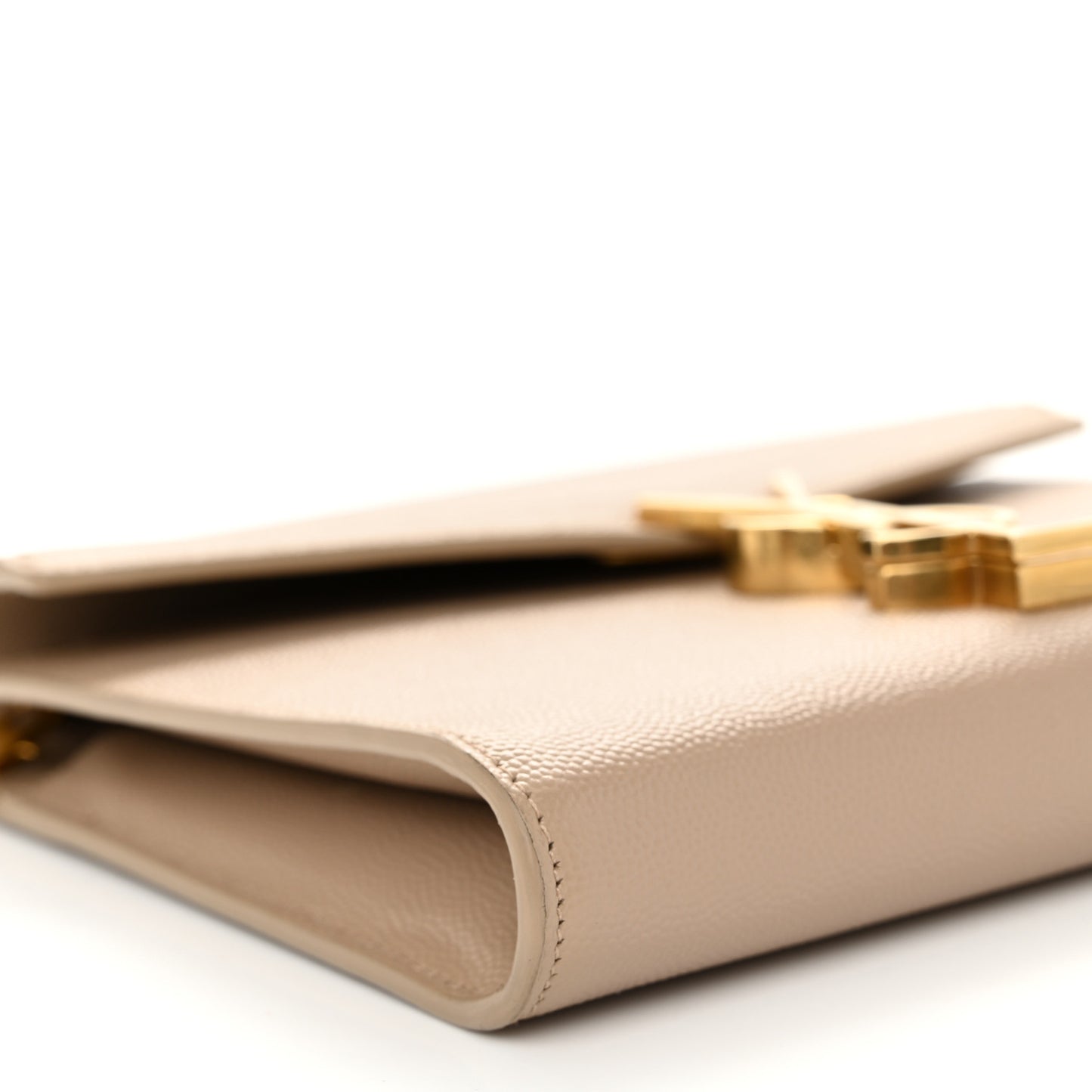 Grain De Poudre Monogram Cassandra Chain Wallet Dark Beige