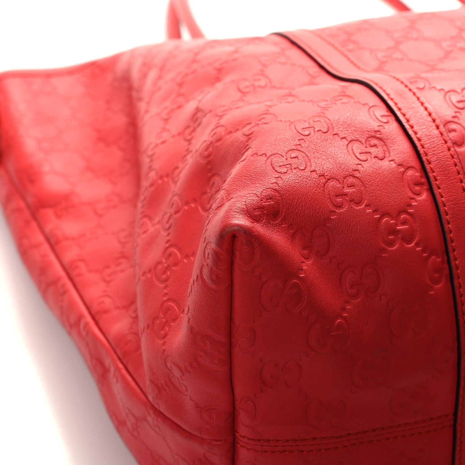 Gucci Guccissima Vitello Tender Large Joy Tote Sporting Red 9 of 13