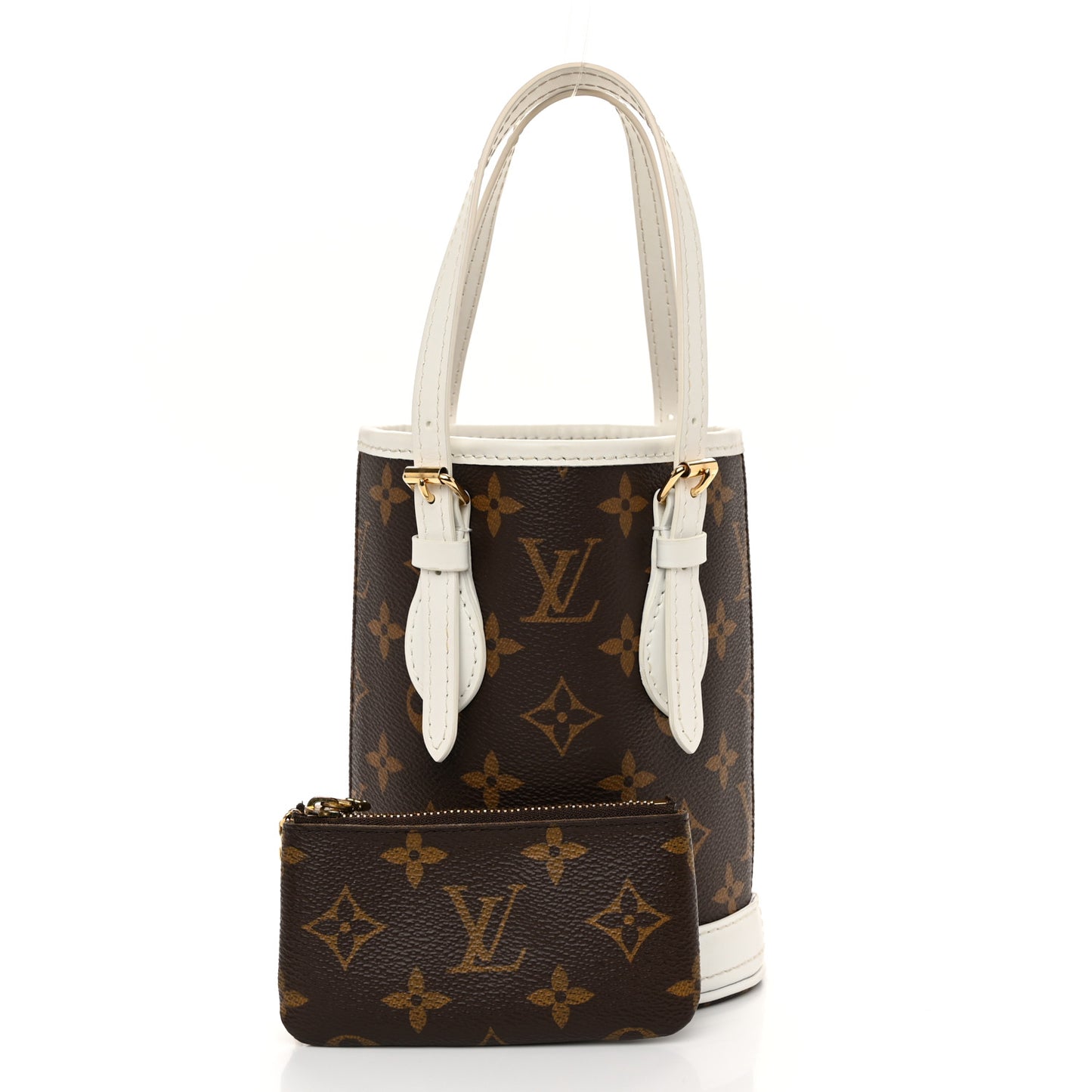 Monogram LV Match Nano Bucket Bag White