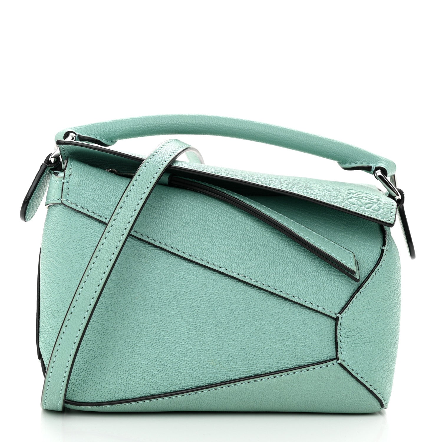 Loewe Calfskin Mini Puzzle Edge Bag Fresh Mint 1 of 9