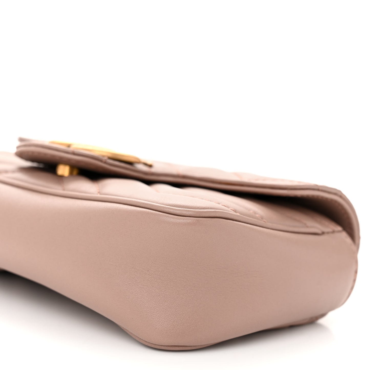 Calfskin Matelasse Super Mini GG Marmont Shoulder Bag Porcelain Rose