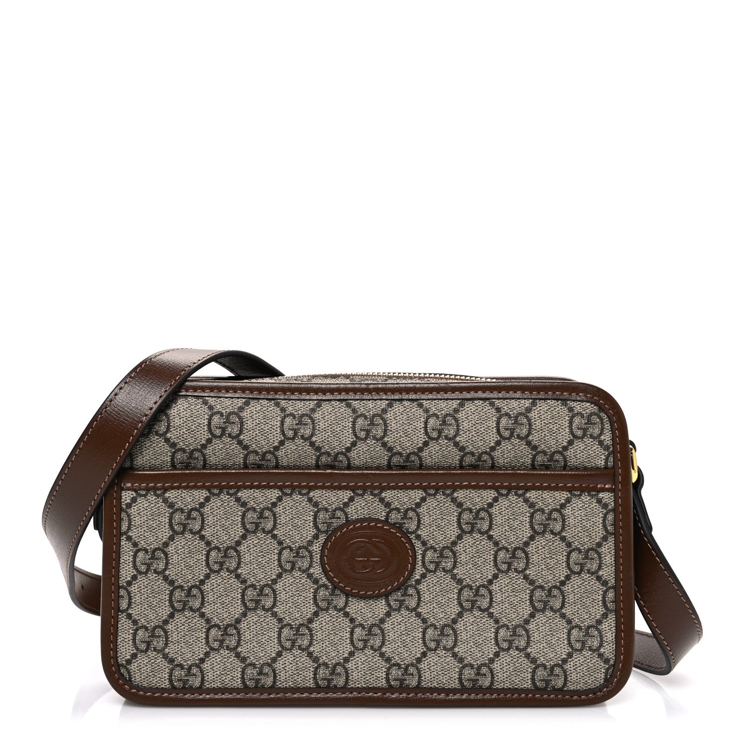 Gucci GG Supreme Monogram Azalea Calfskin Mini Retro Interlocking