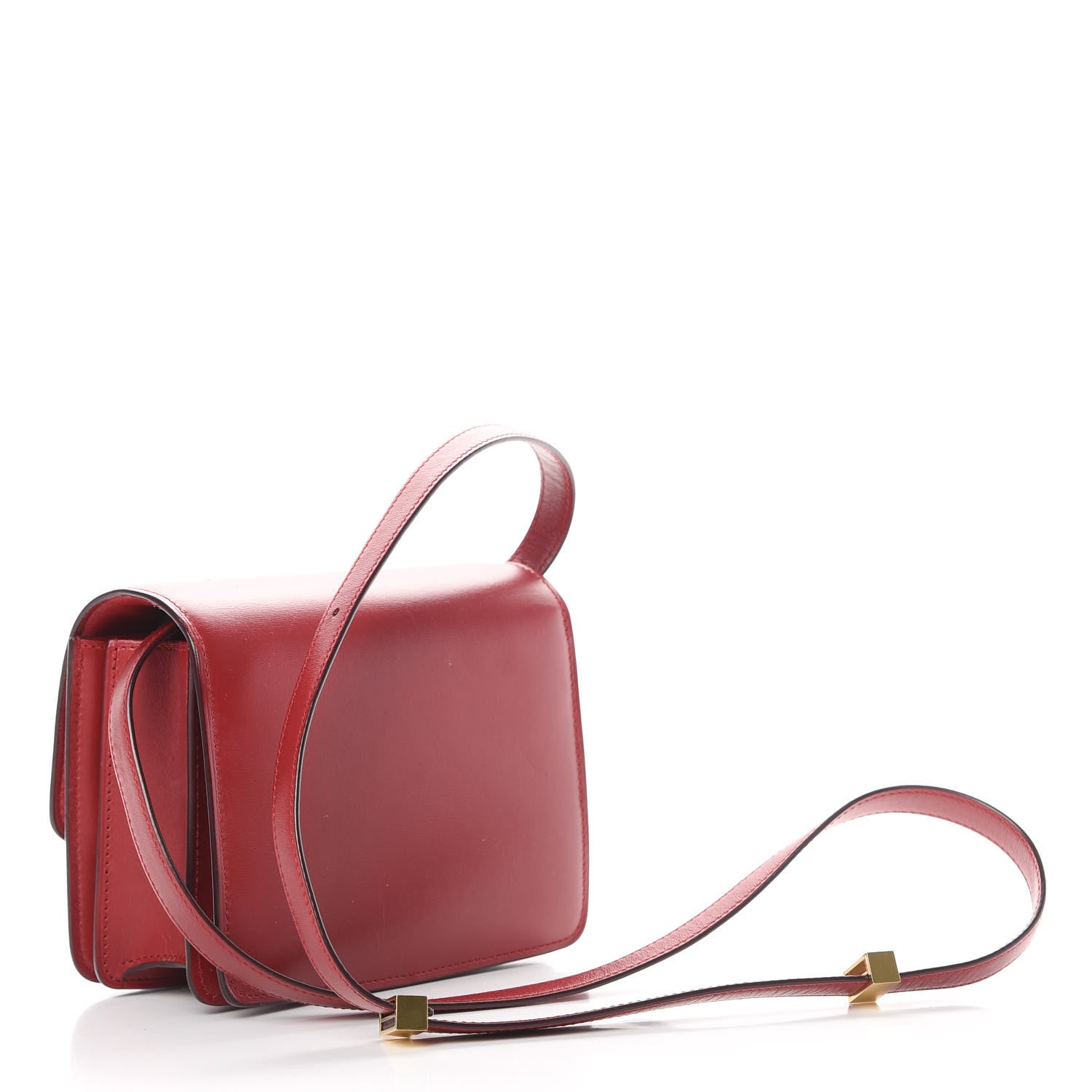 Celine Box Calfskin Small Classic Box Flap Bag Red 3 of 15