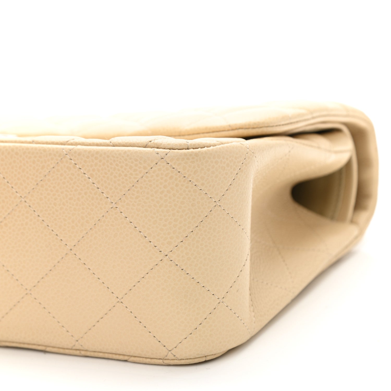 Chanel Caviar Quilted Jumbo Double Flap Light Beige 10 of 14