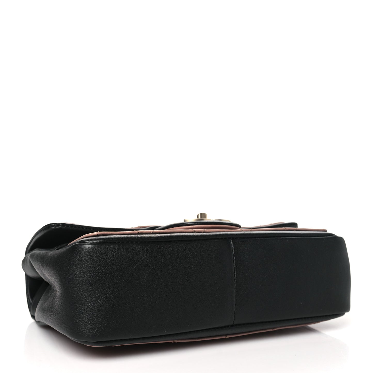 Lambskin Quilted Small Graphic Flap Beige Black