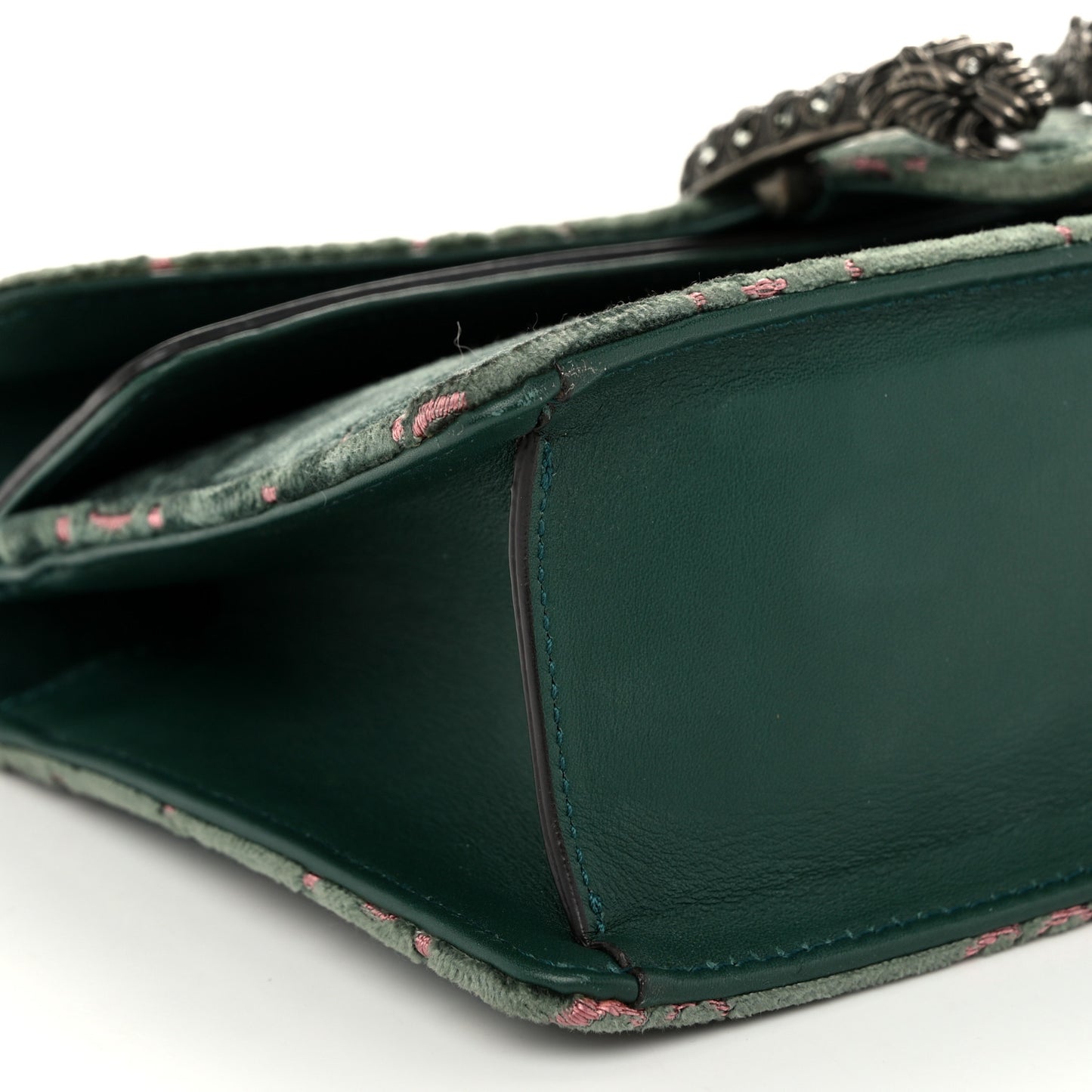 Velvet Moon Calfskin Crystal GG Monogram Small Dionysus Shoulder Bag Avio Dusty Pink Black Diamond