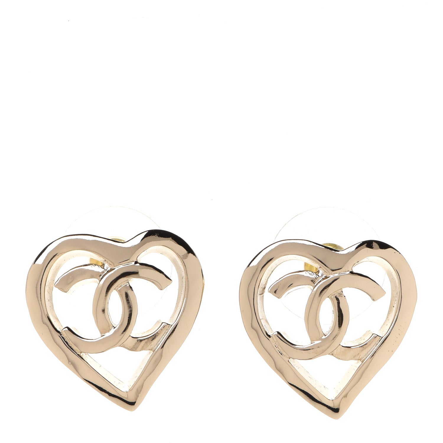 Chanel Metal CC Heart Coco In Love Earrings Gold 949799 – FASHIONPHILE
