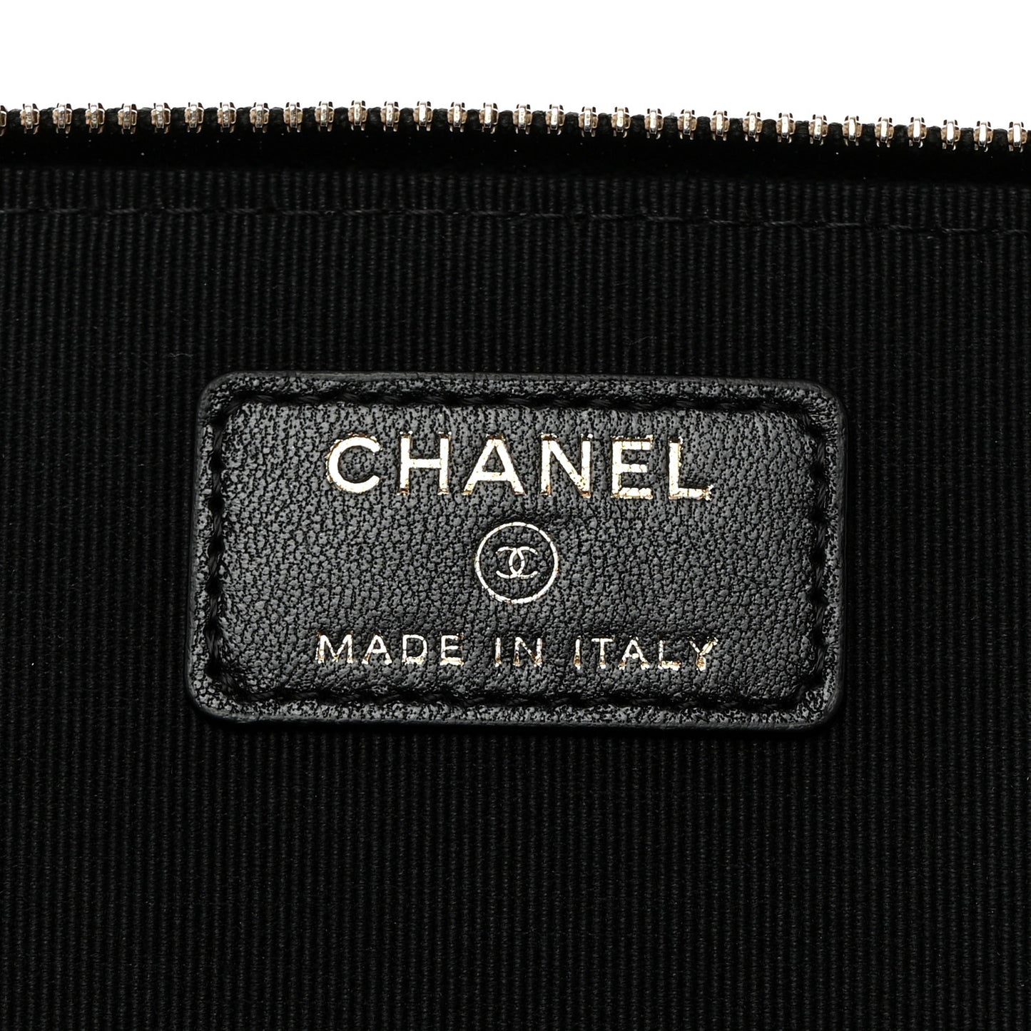 Lambskin Quilted Small Top Handle Vanity Case With Chain Black